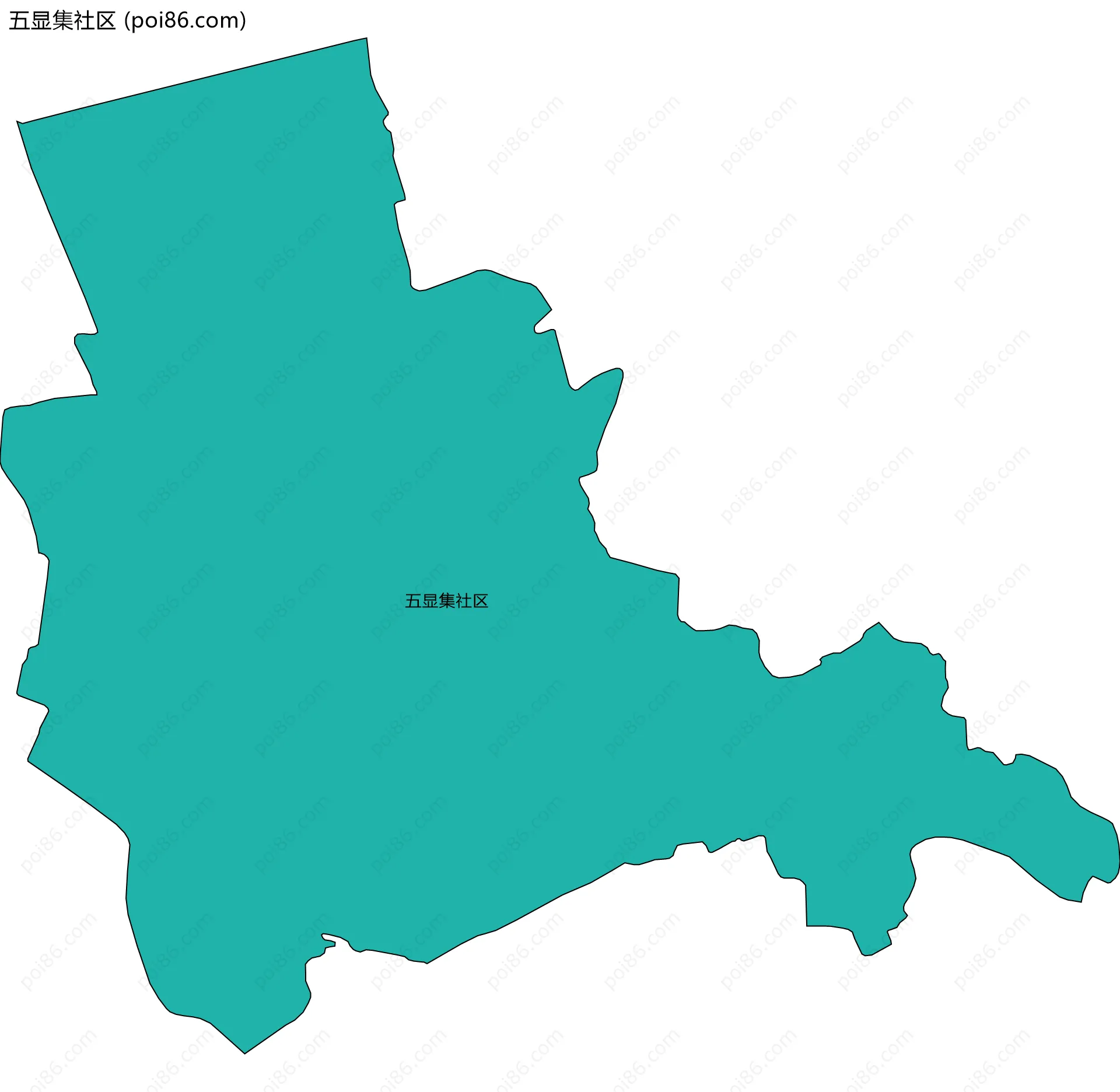 五显集社区边界地图