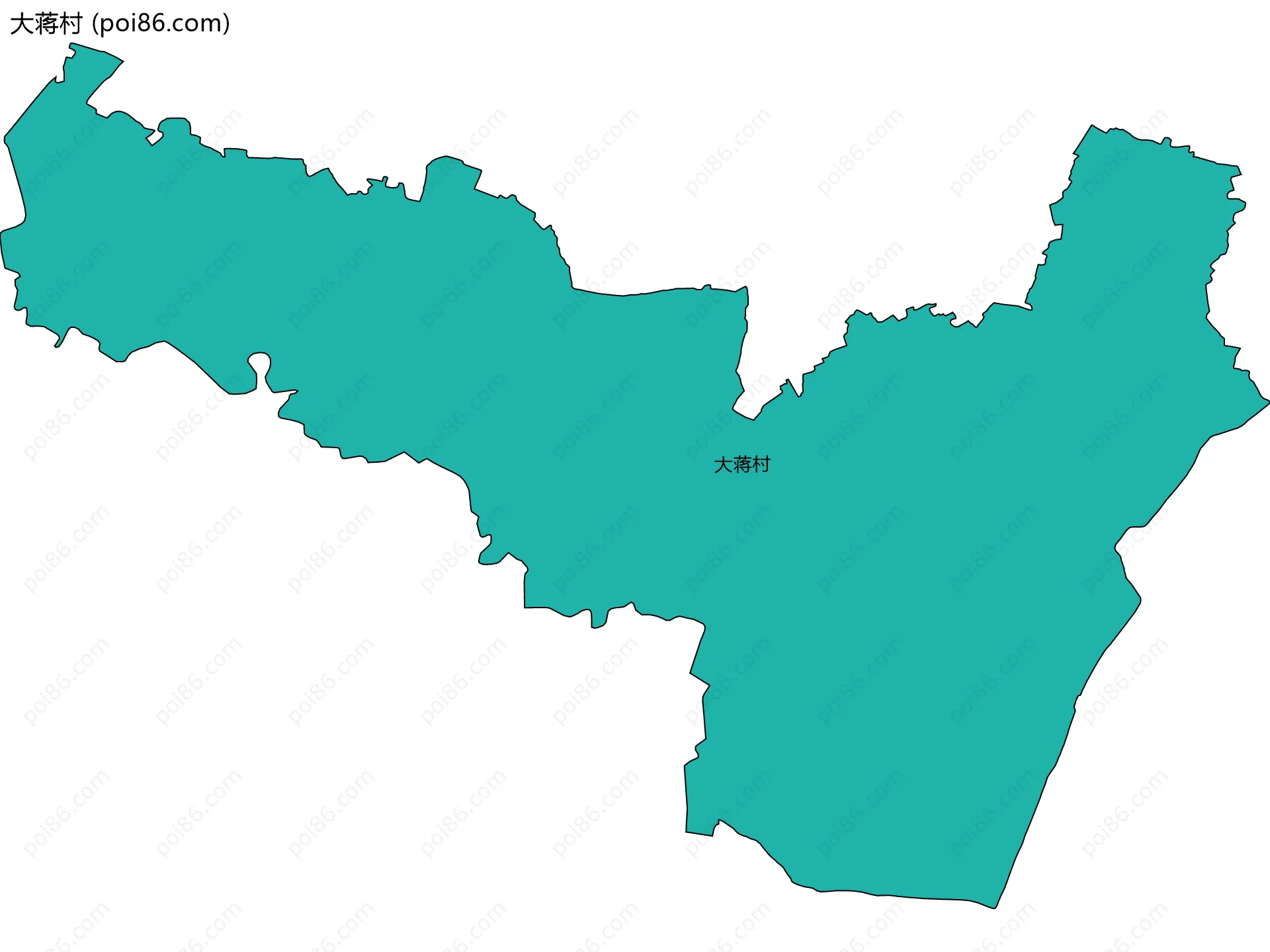 大蒋村边界地图