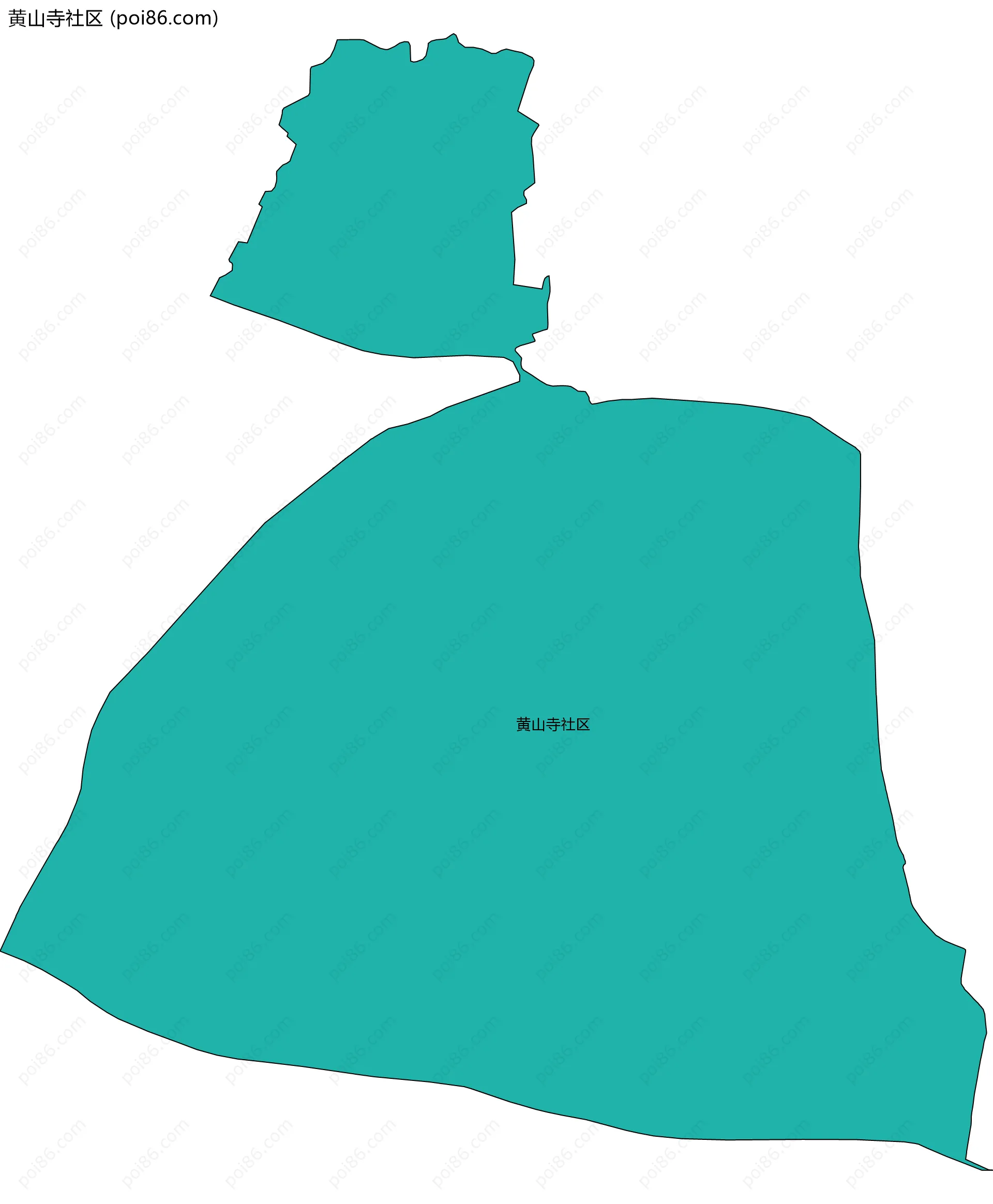 黄山寺社区边界地图