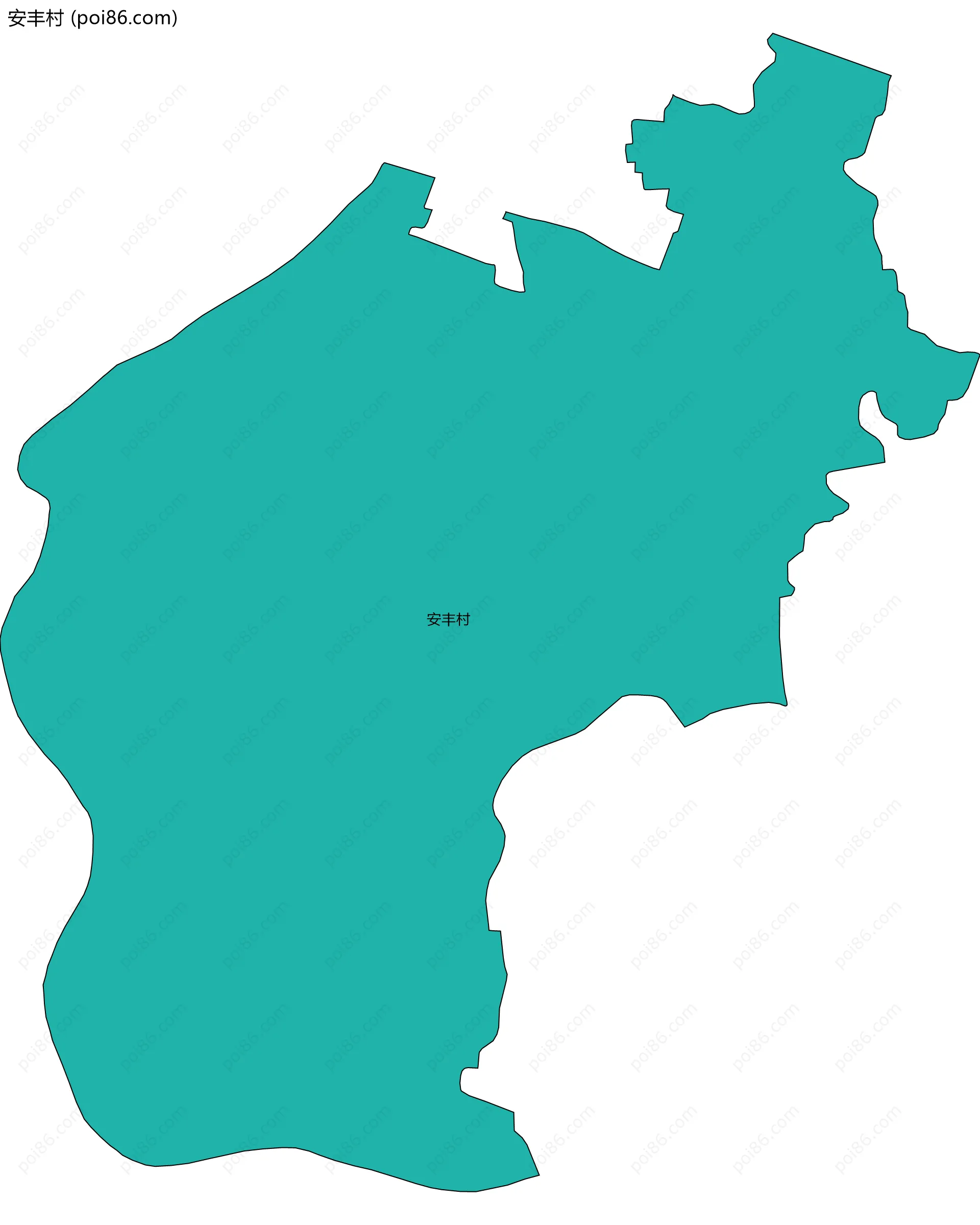 安丰村边界地图