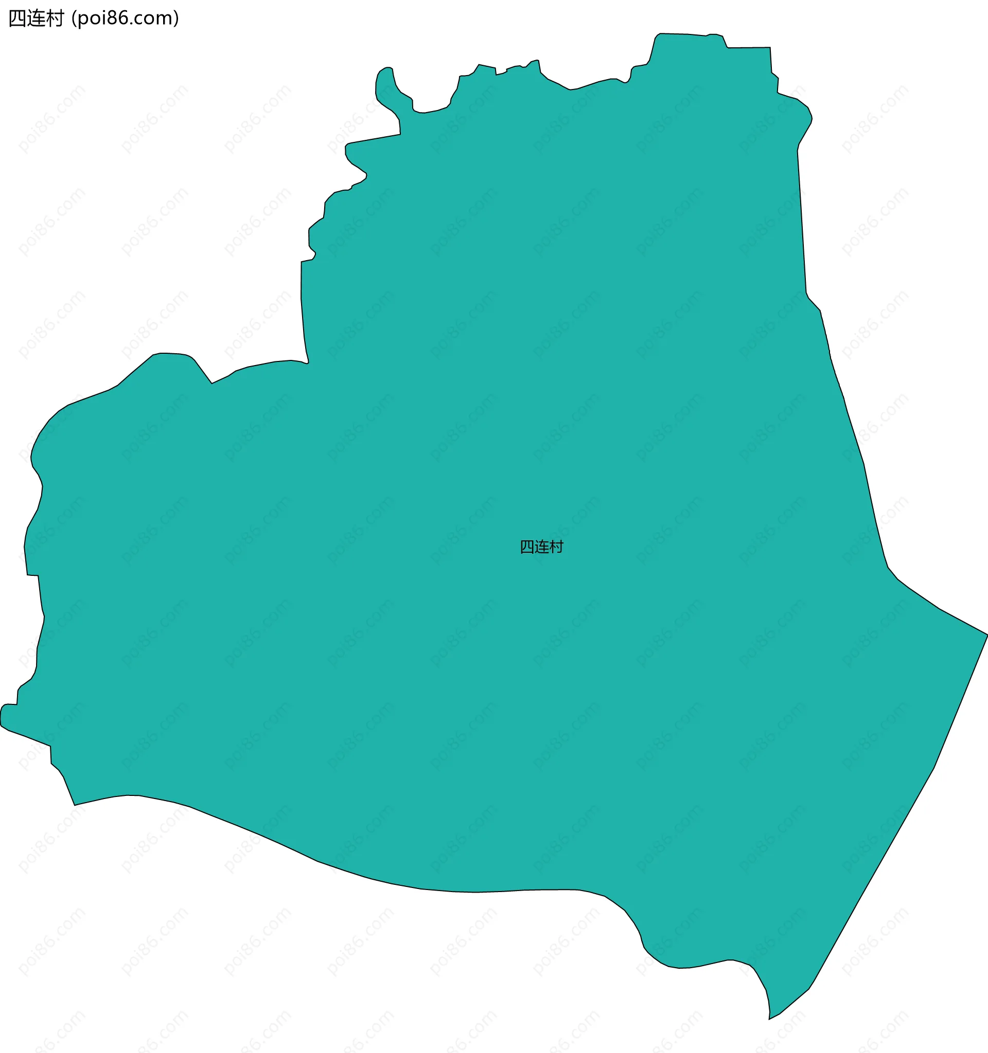 四连村边界地图