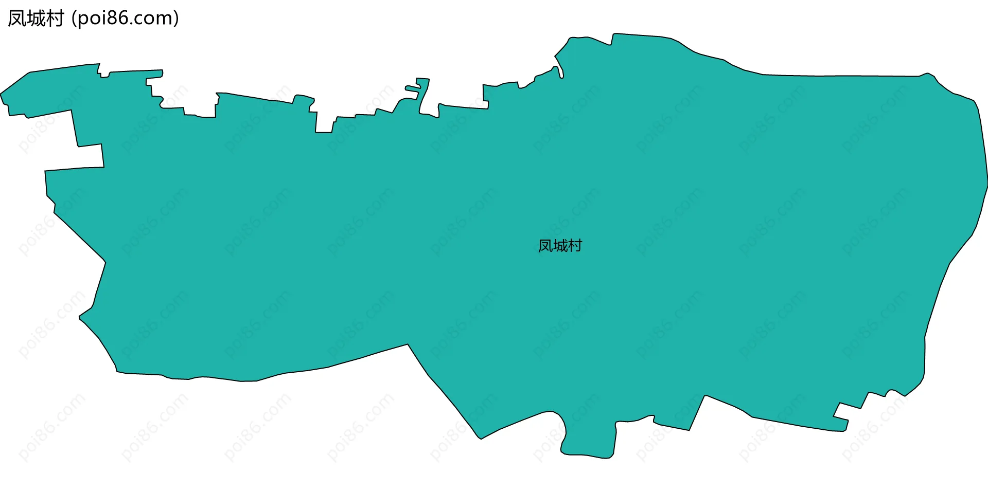 凤城村边界地图