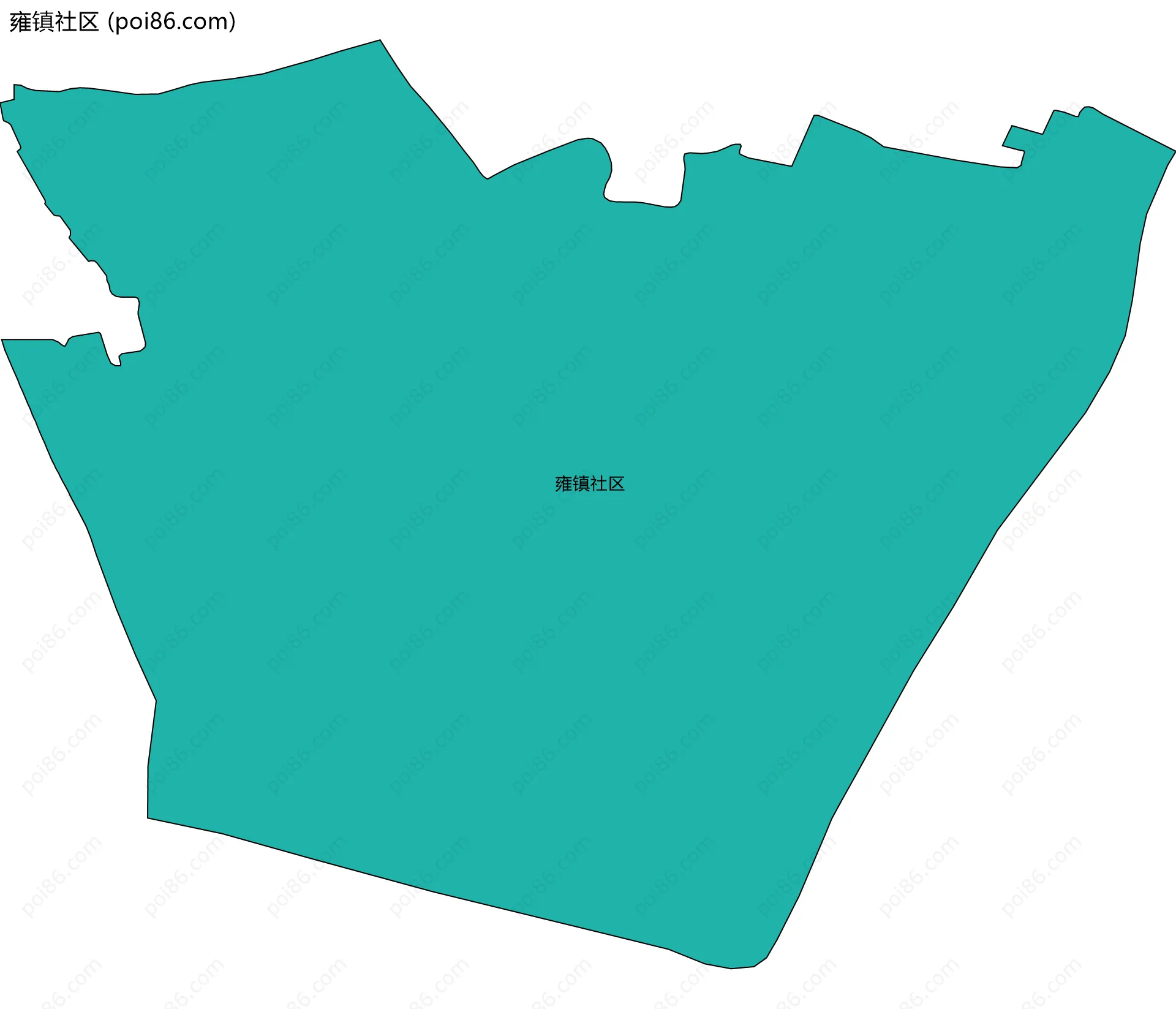 雍镇社区边界地图