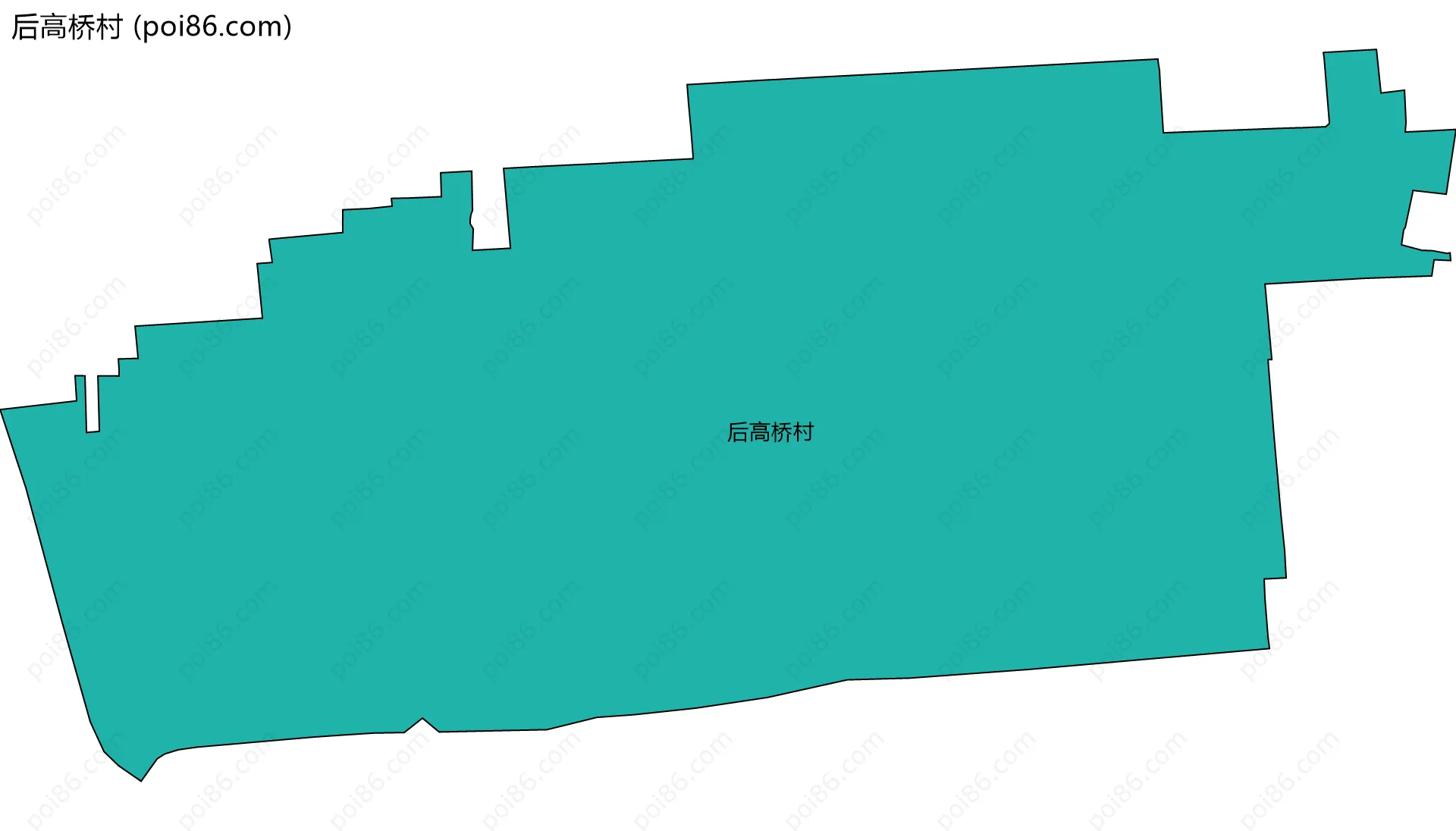 后高桥村边界地图