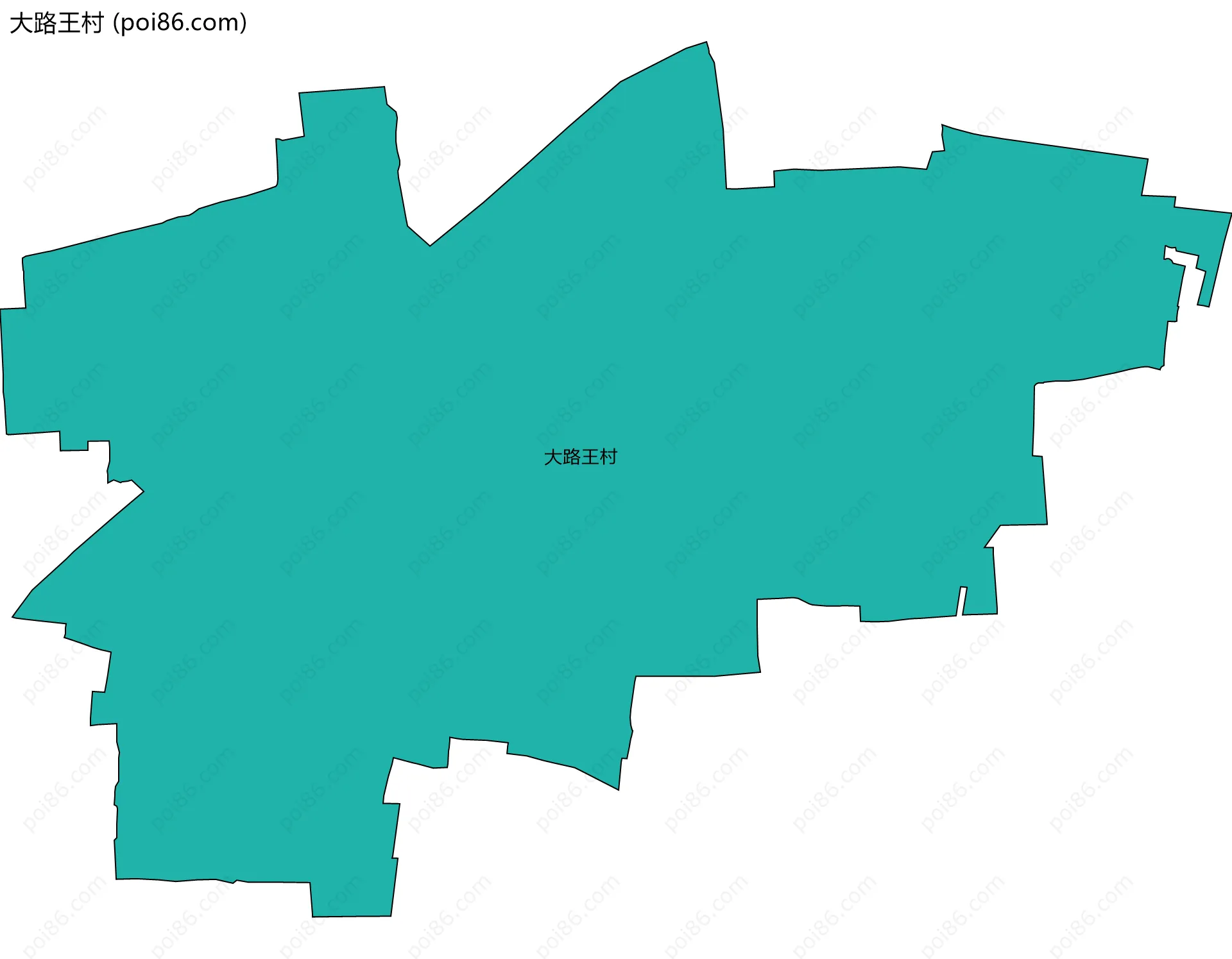 大路王村边界地图