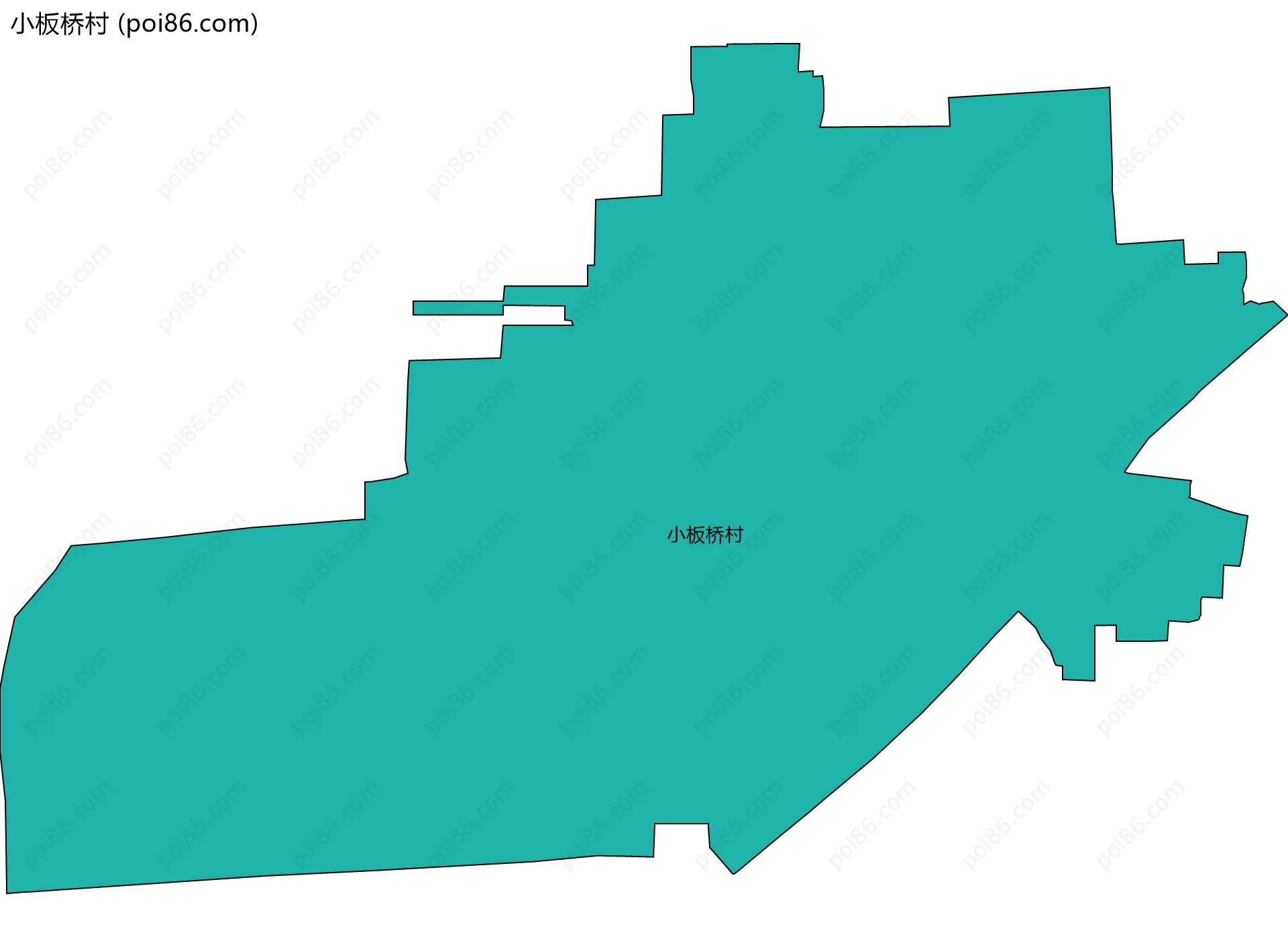 小板桥村边界地图
