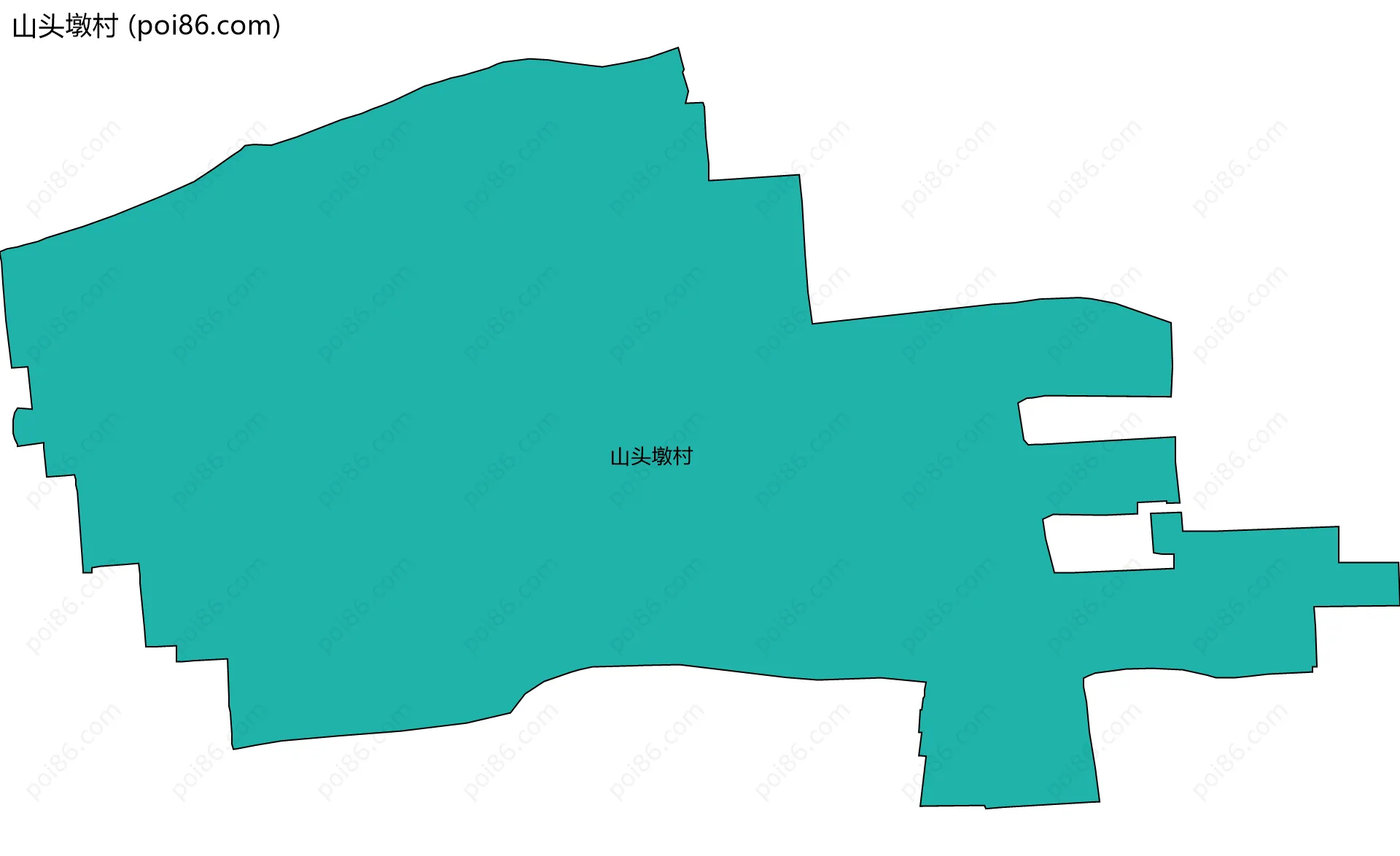 山头墩村边界地图
