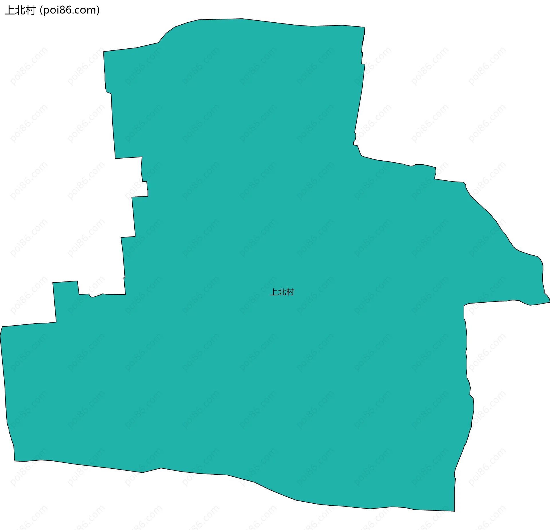 上北村边界地图