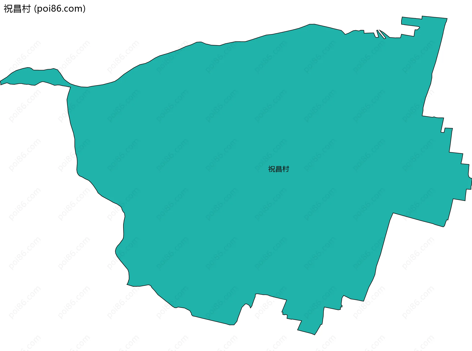 祝昌村边界地图