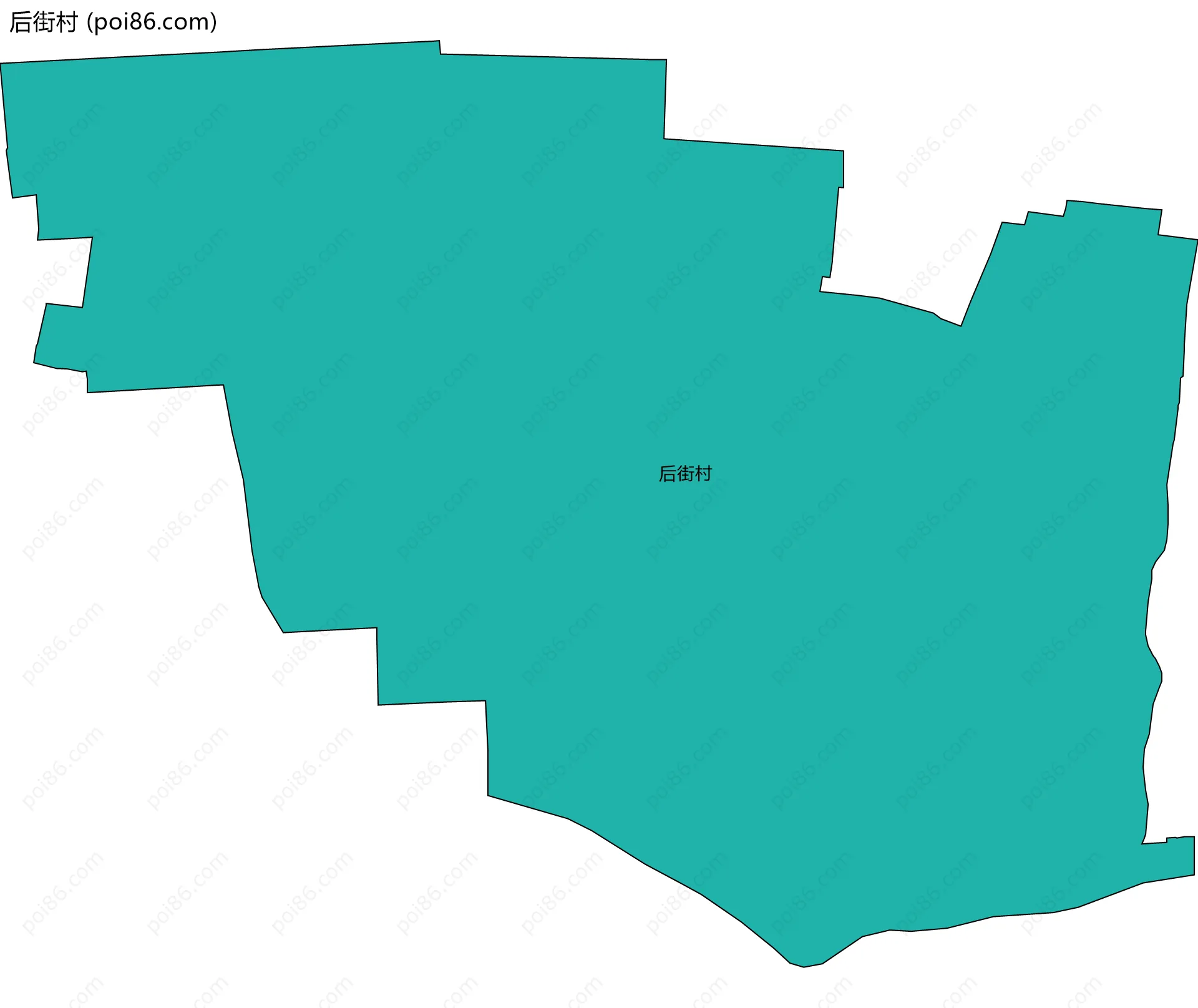 后街村边界地图