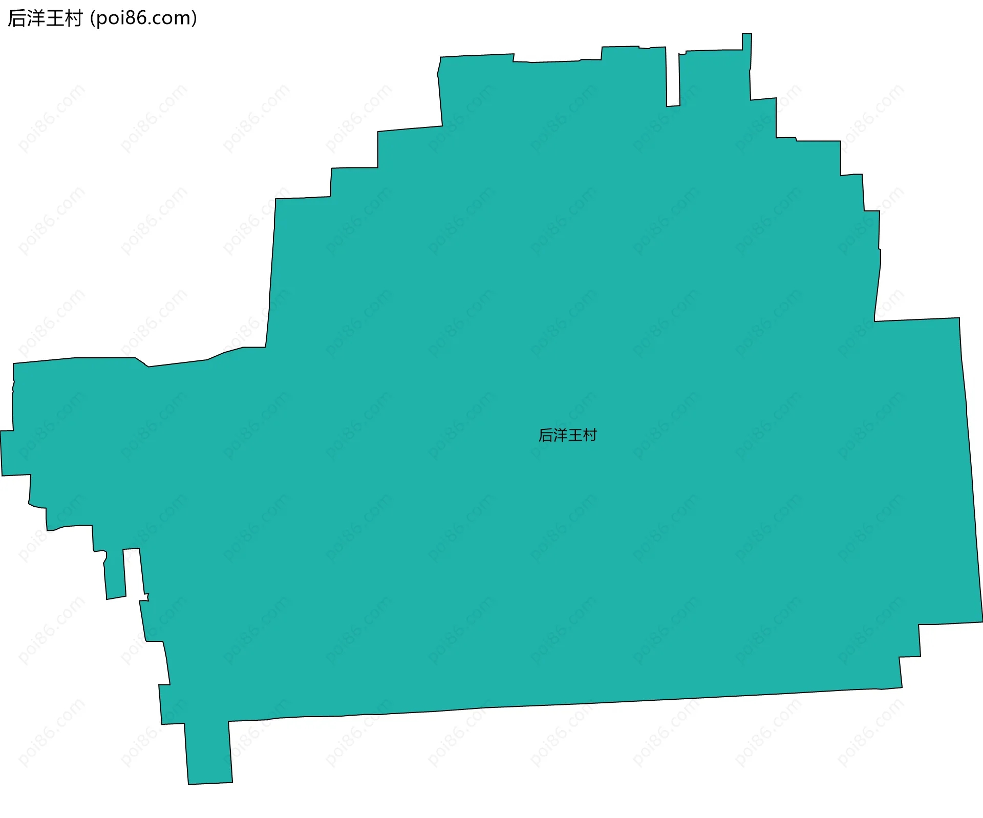 后洋王村边界地图