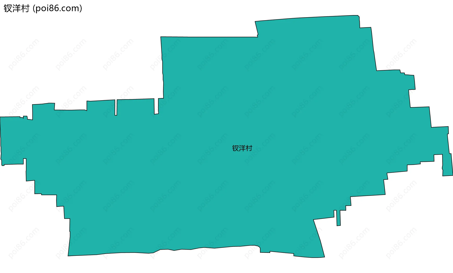 钗洋村边界地图