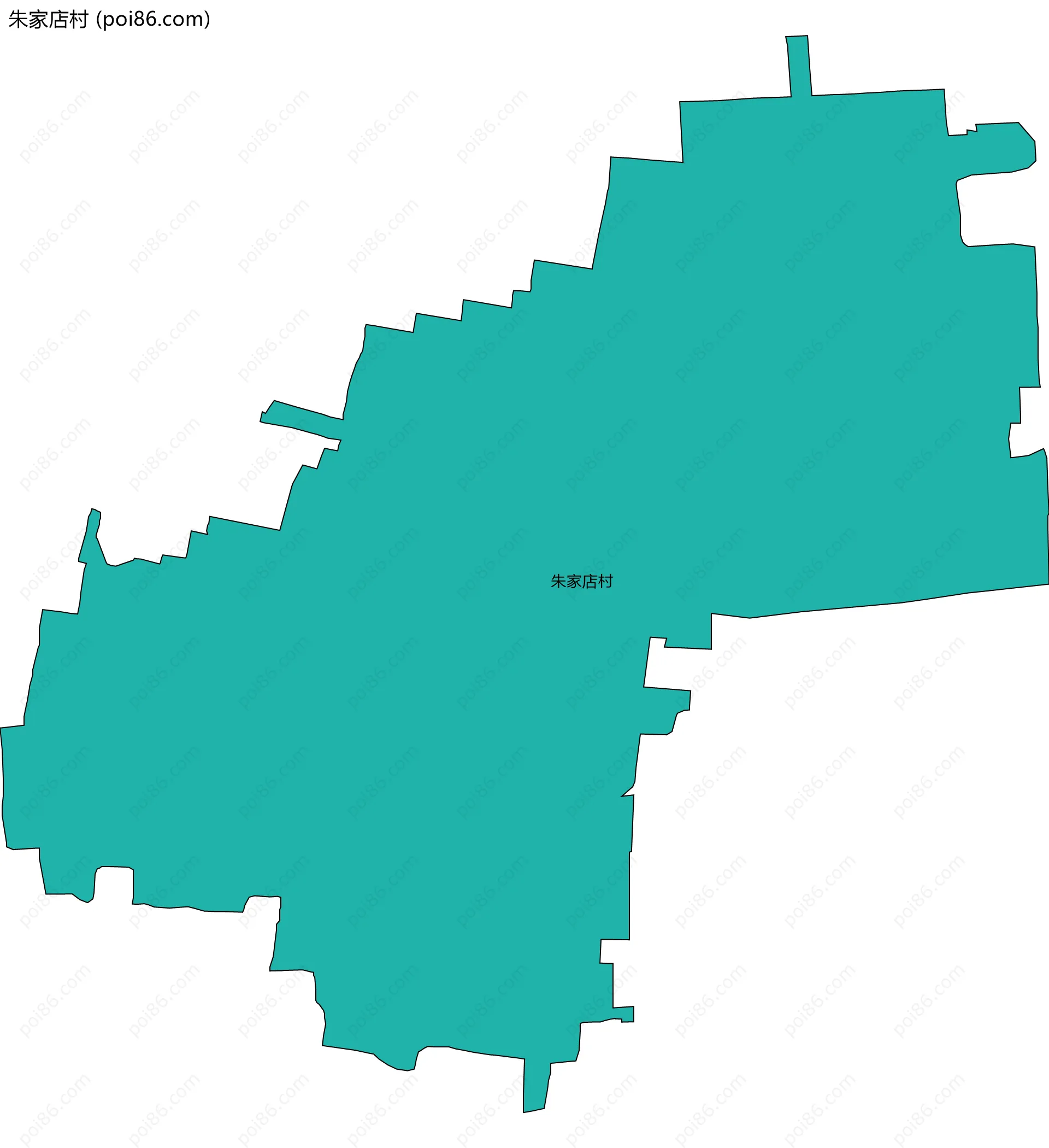 朱家店村边界地图