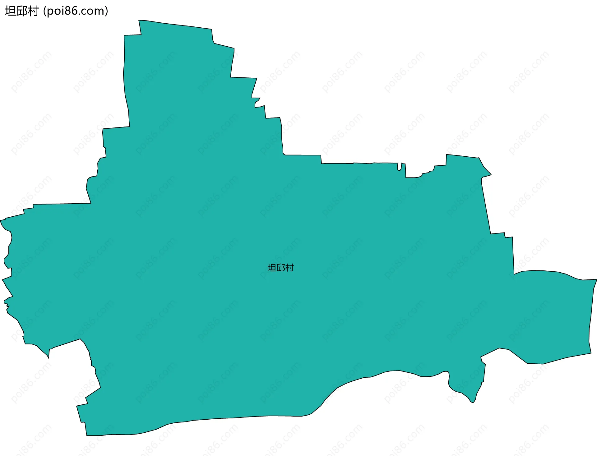 坦邱村边界地图
