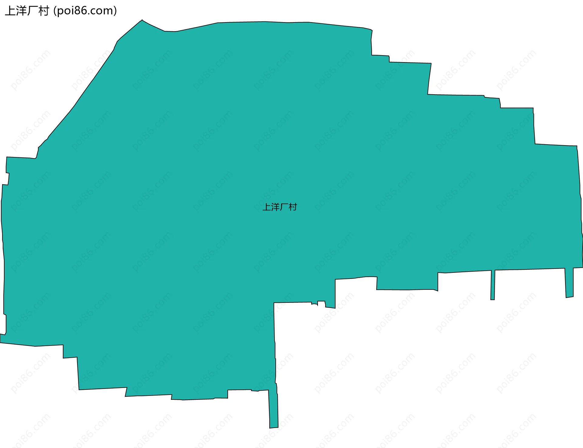 上洋厂村边界地图