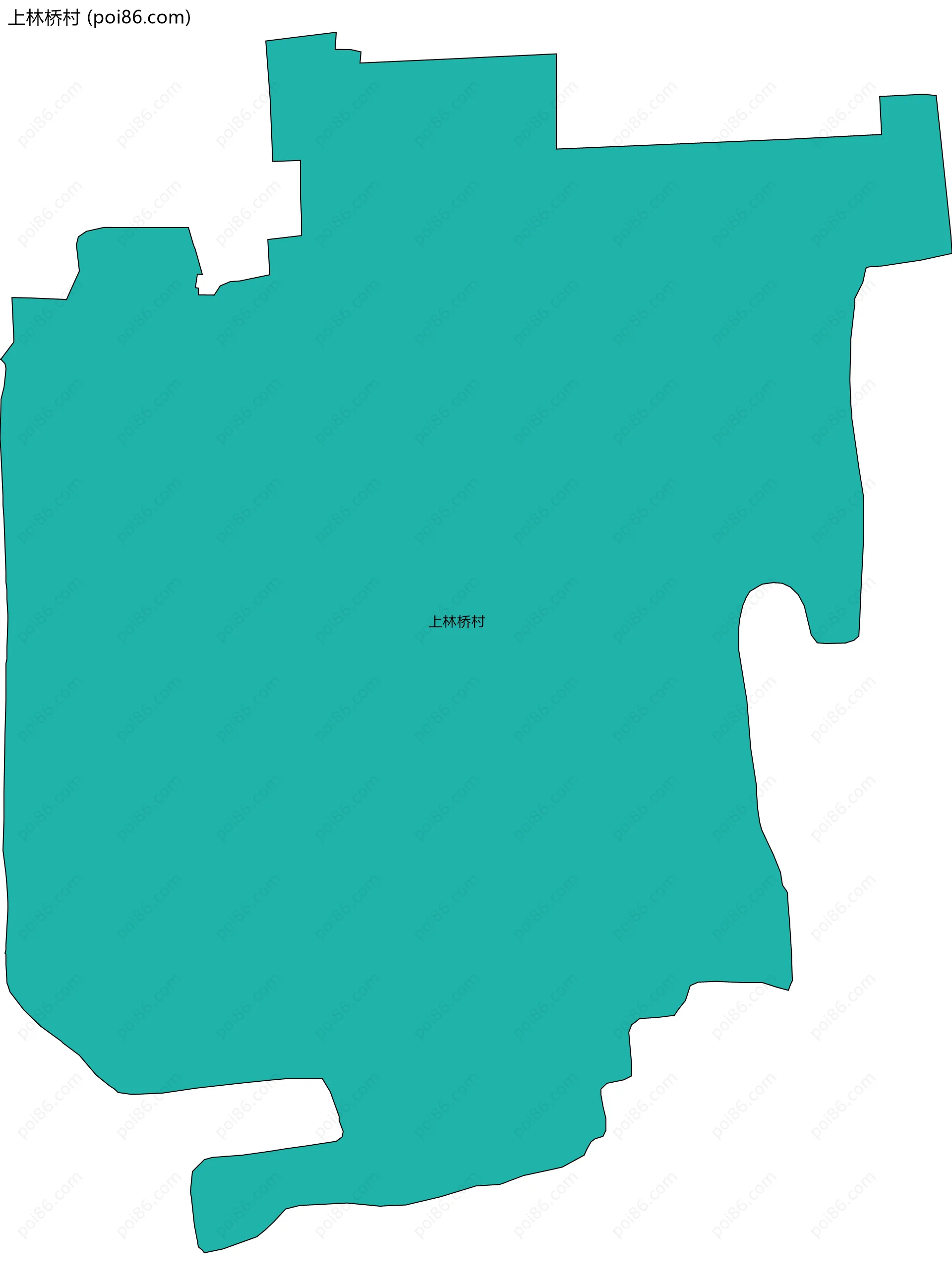 上林桥村边界地图