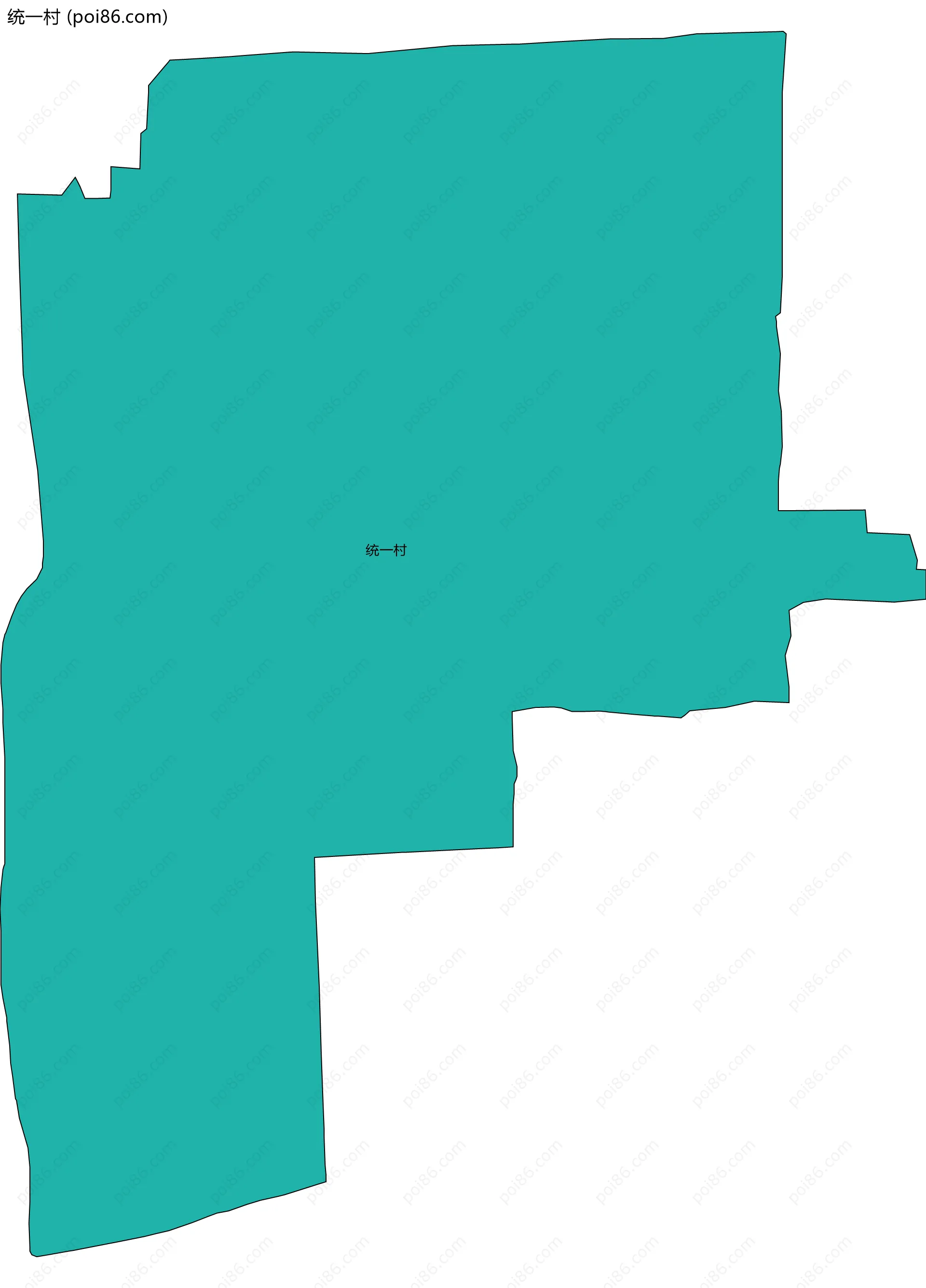 统一村边界地图