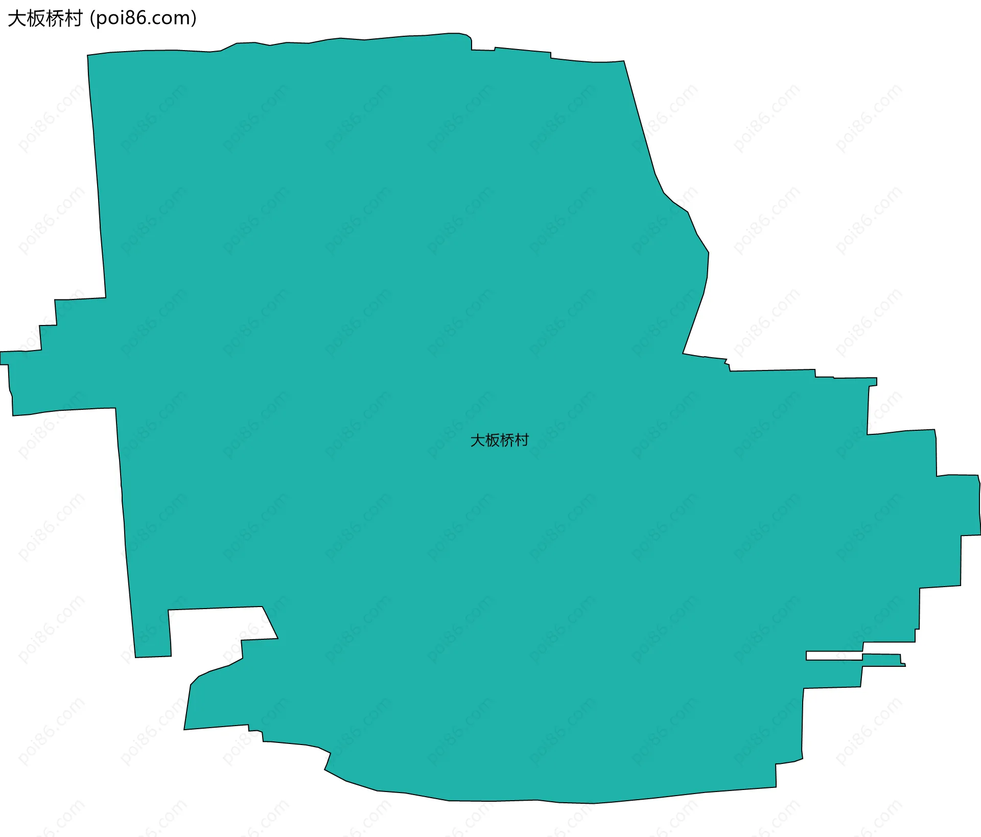 大板桥村边界地图