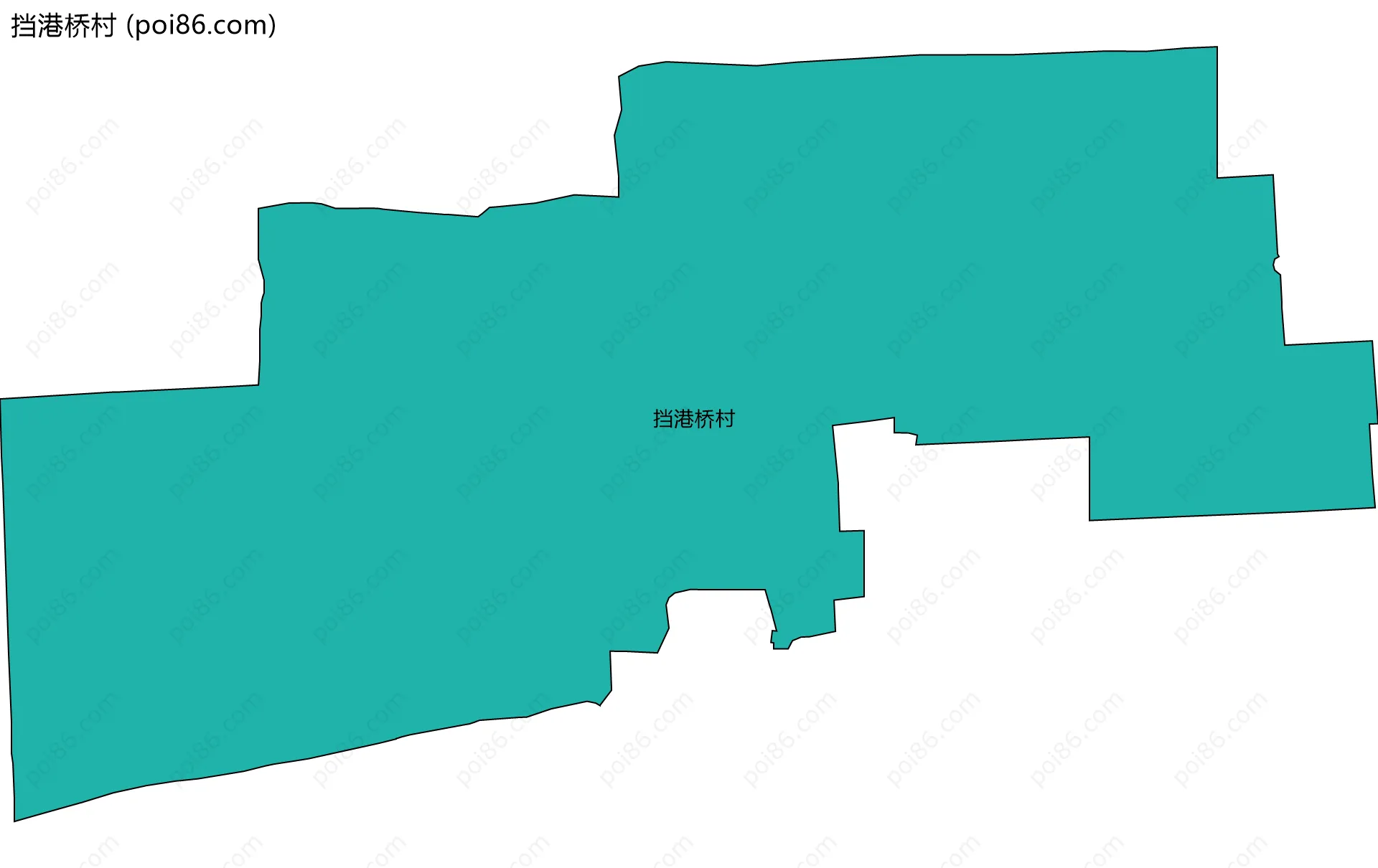 挡港桥村边界地图