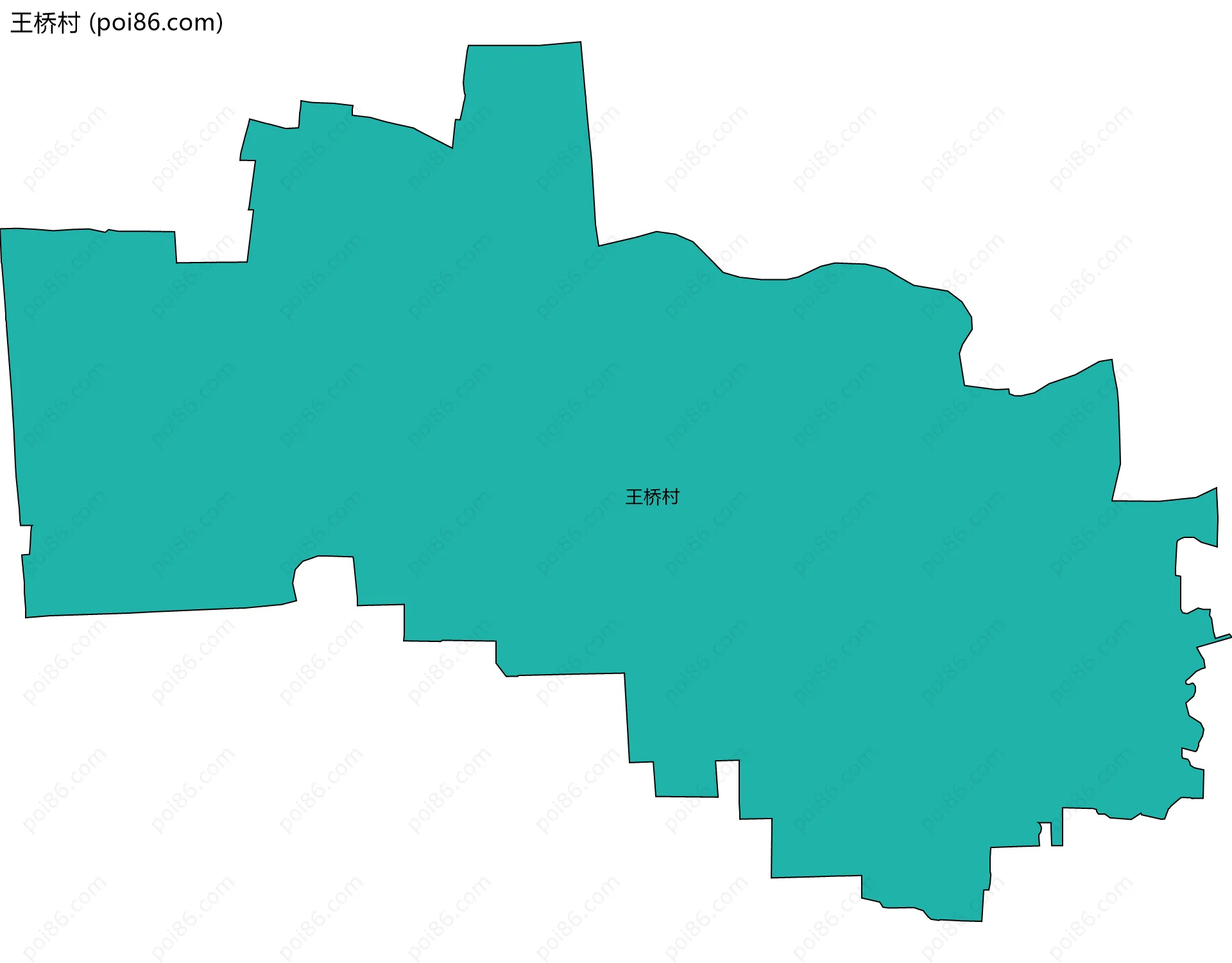 王桥村边界地图