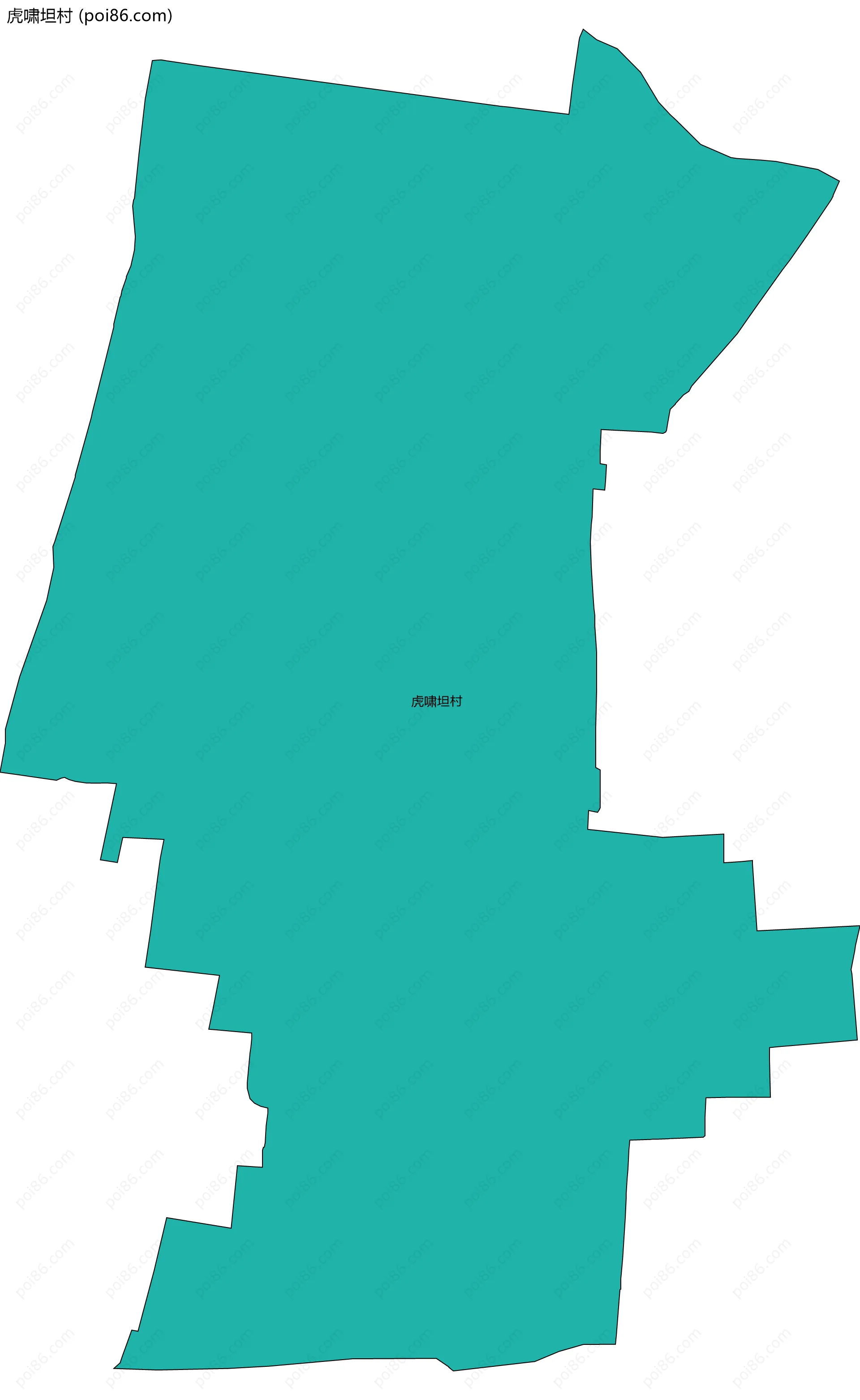 虎啸坦村边界地图