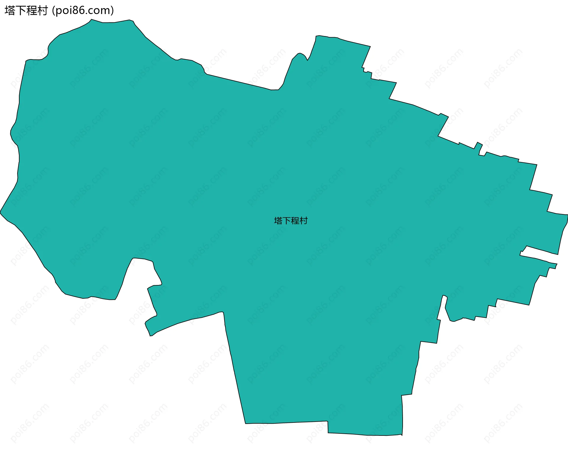 塔下程村边界地图