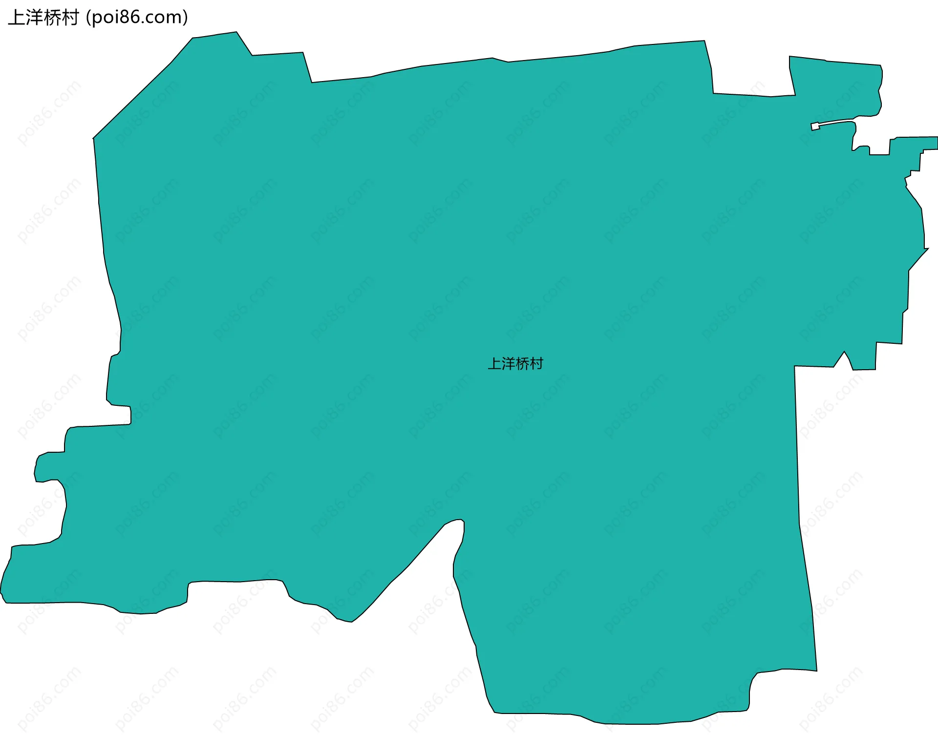 上洋桥村边界地图