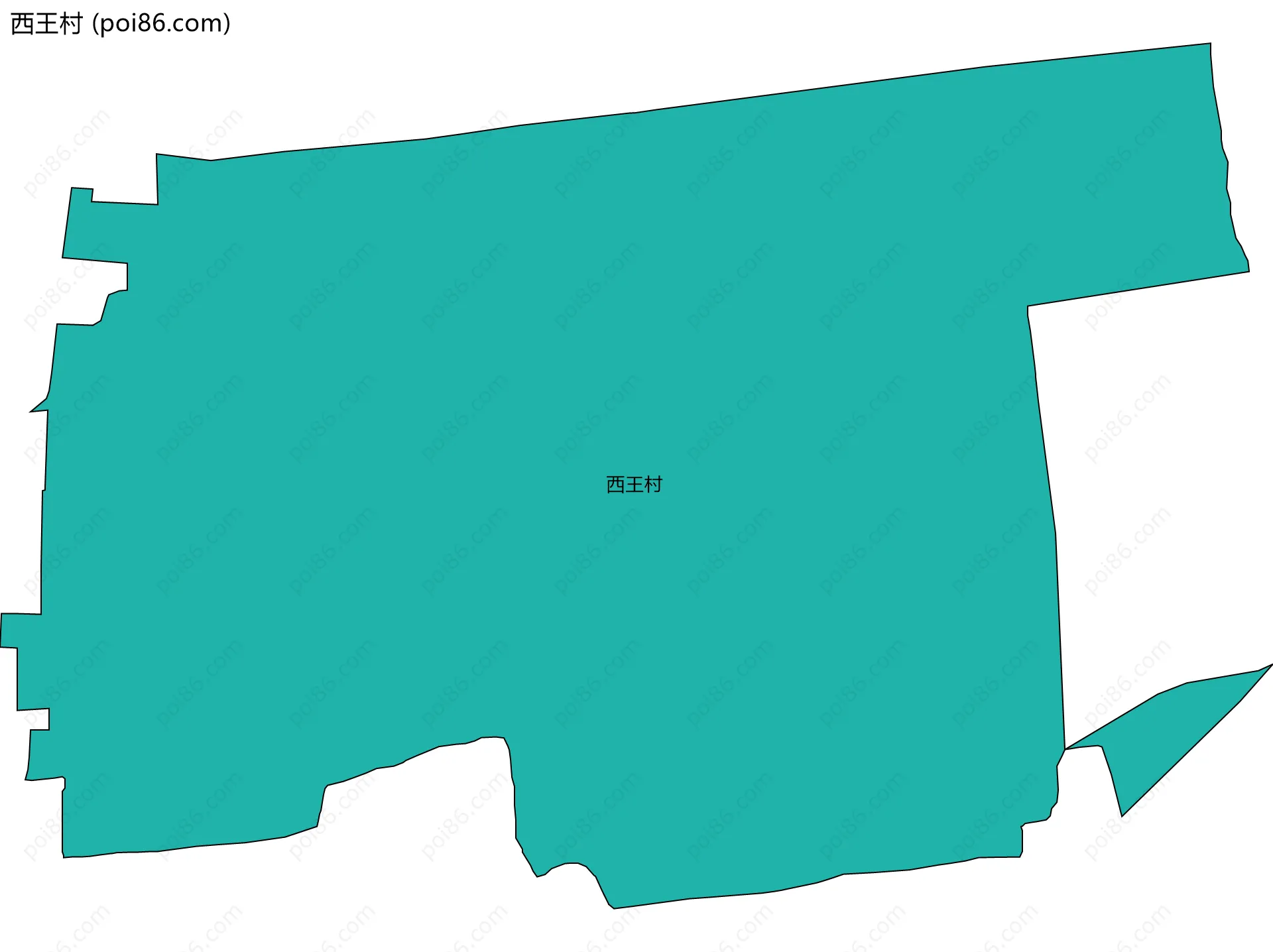 西王村边界地图
