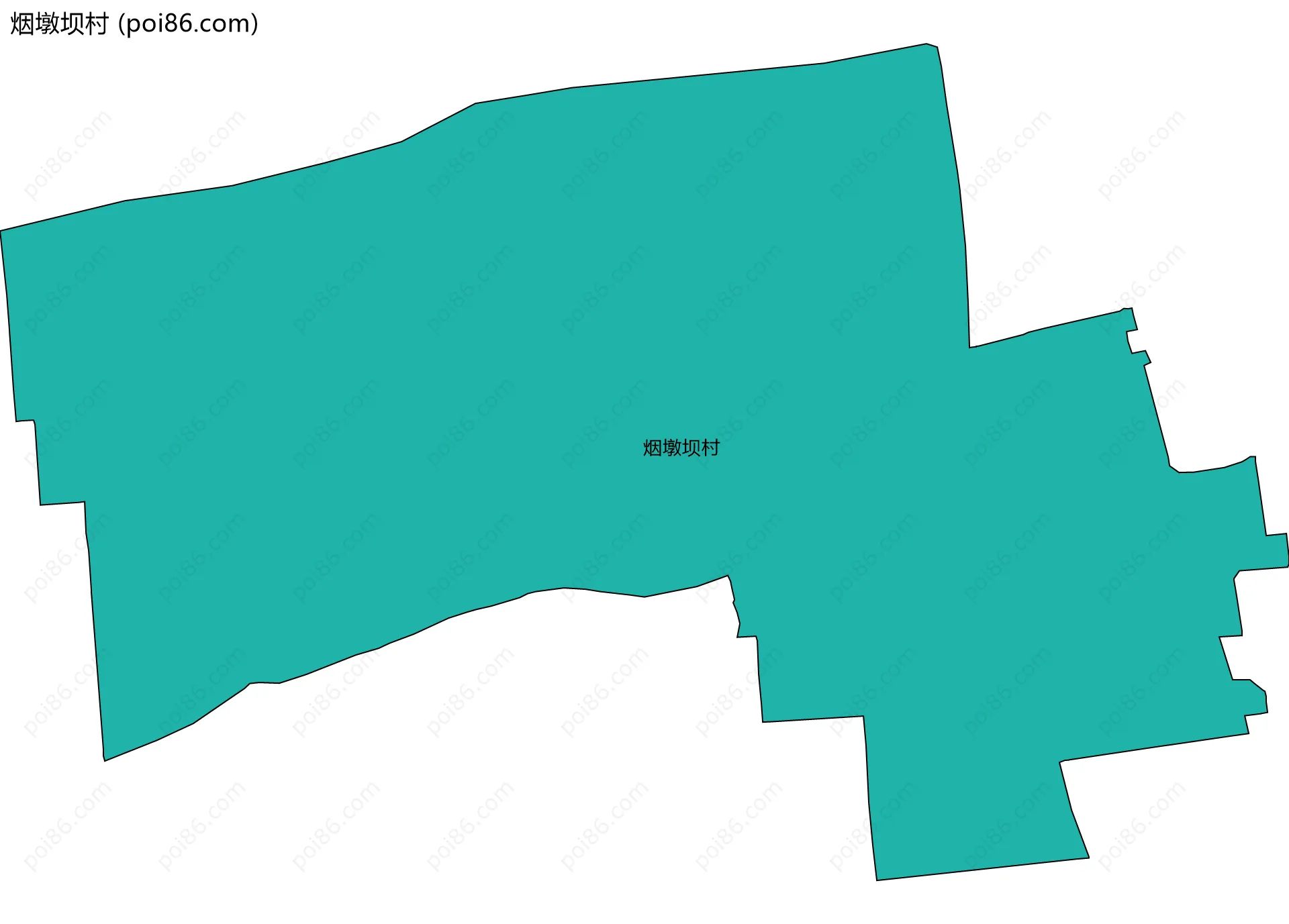 烟墩坝村边界地图