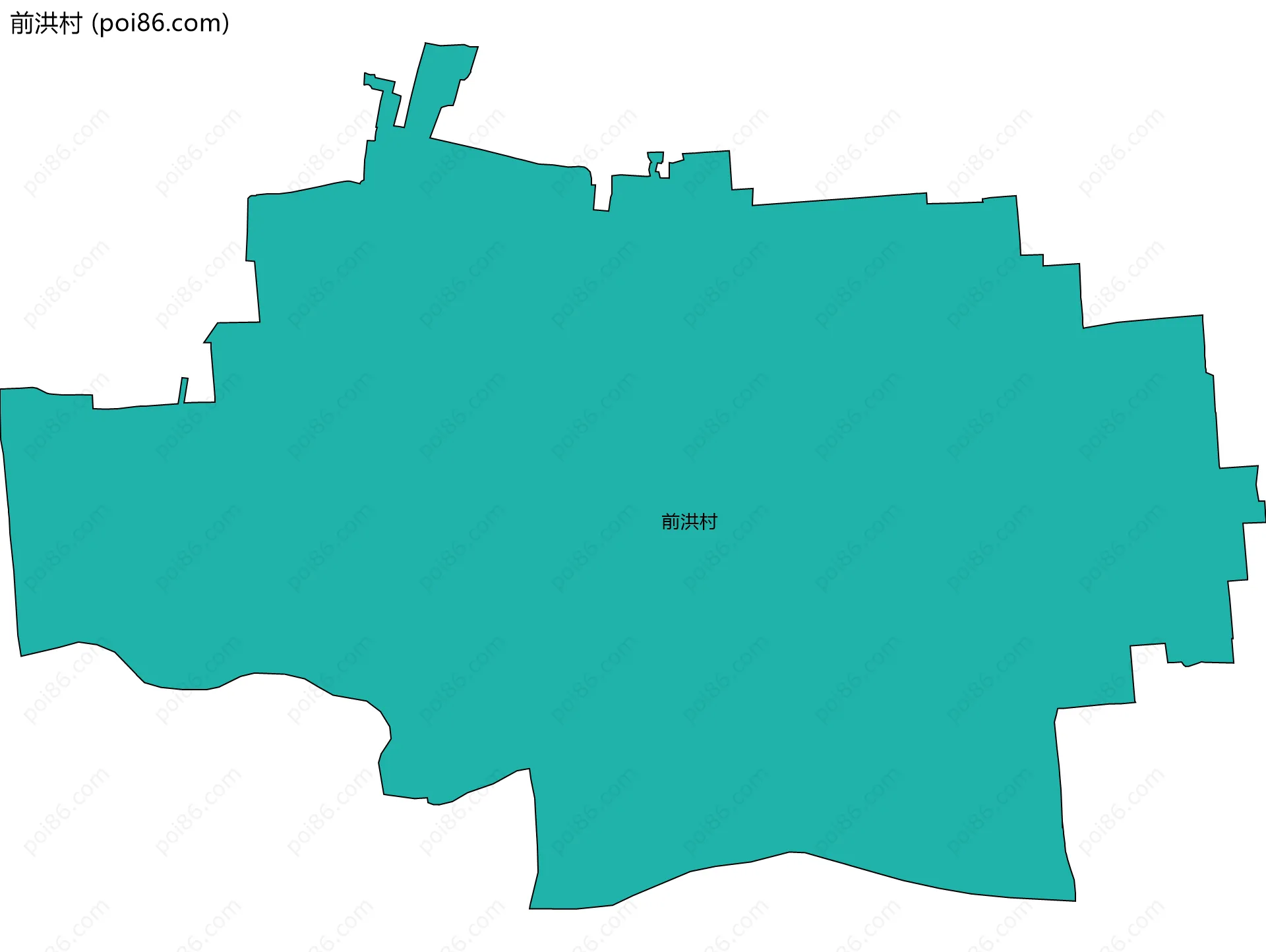 前洪村边界地图