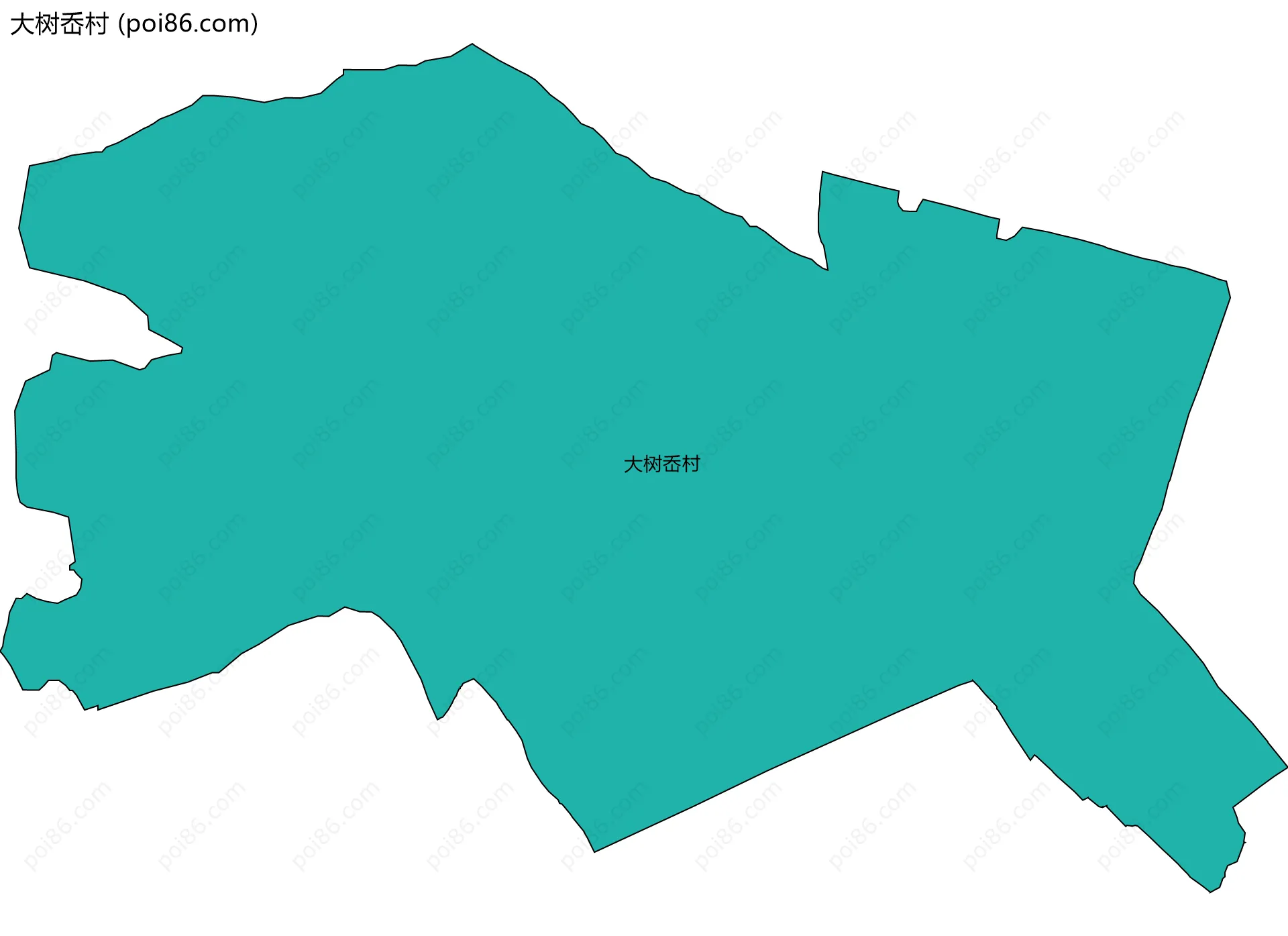 大树岙村边界地图