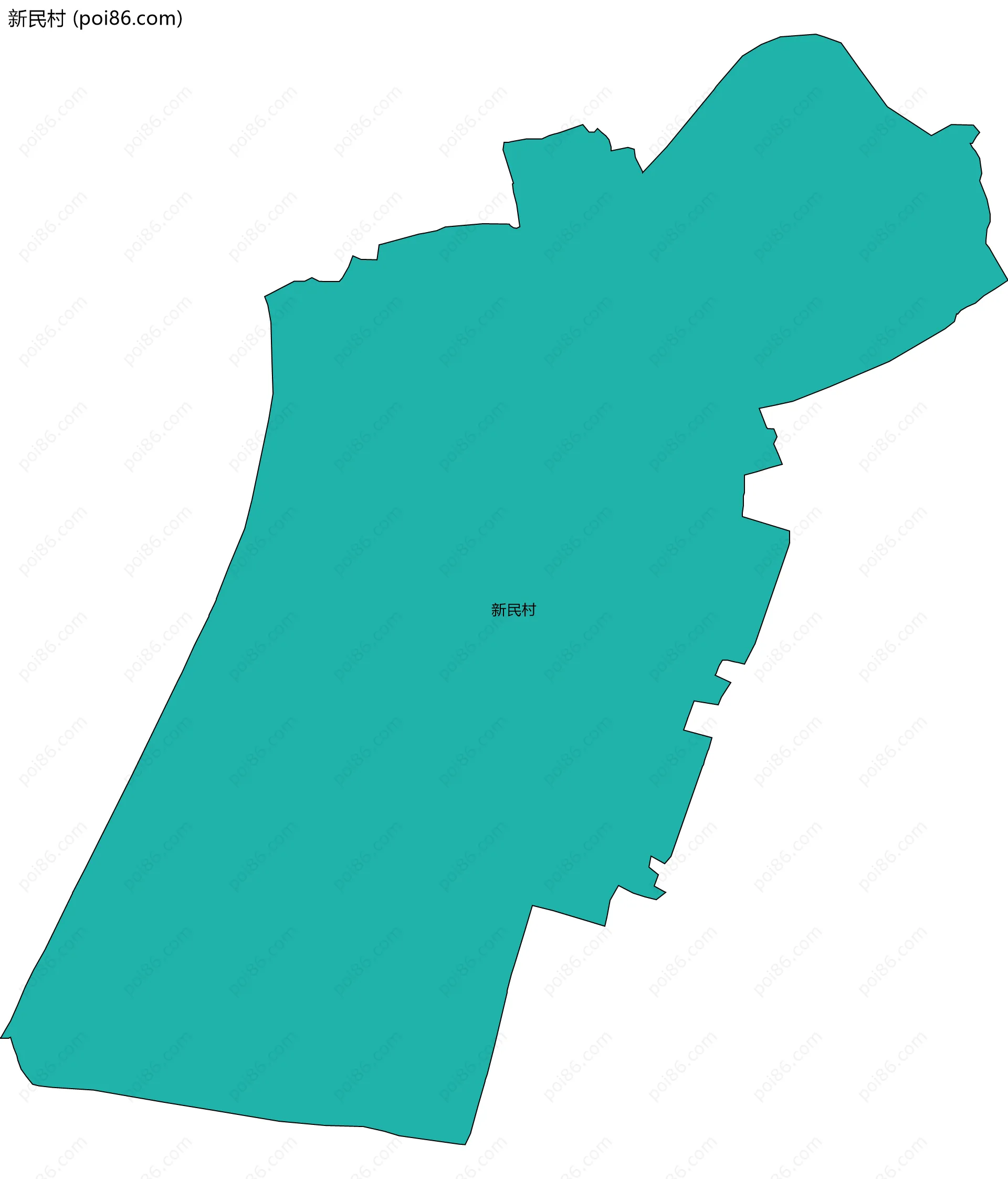 新民村边界地图