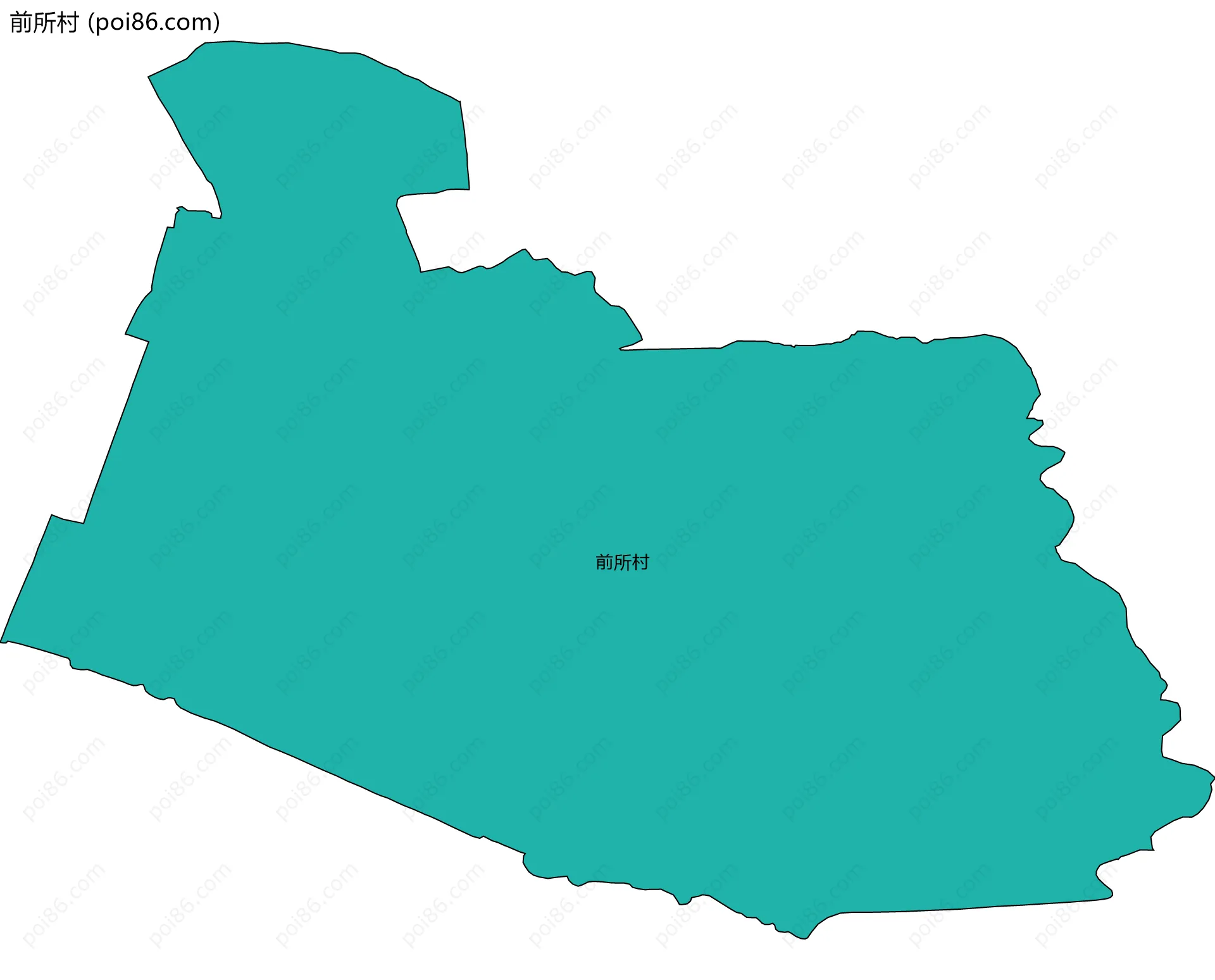 前所村边界地图