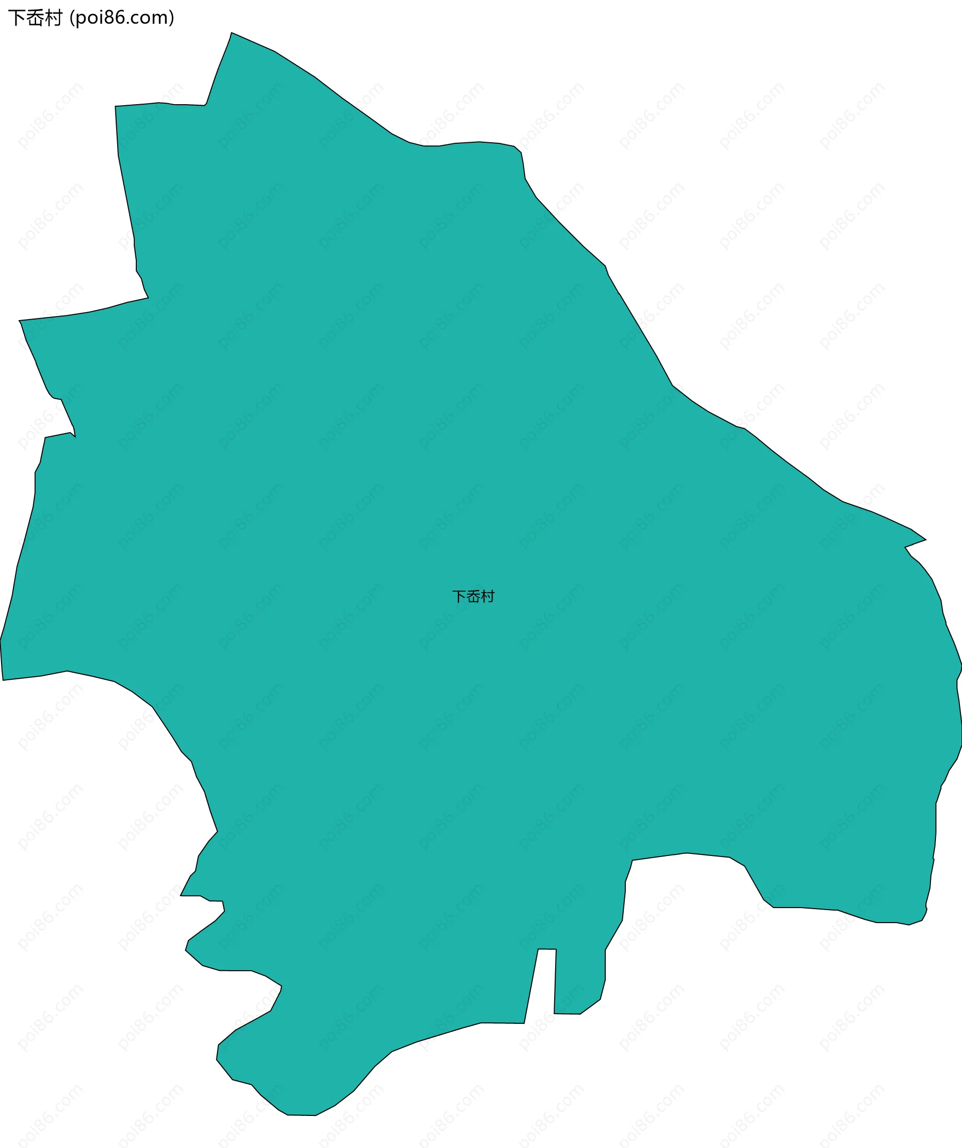 下岙村边界地图