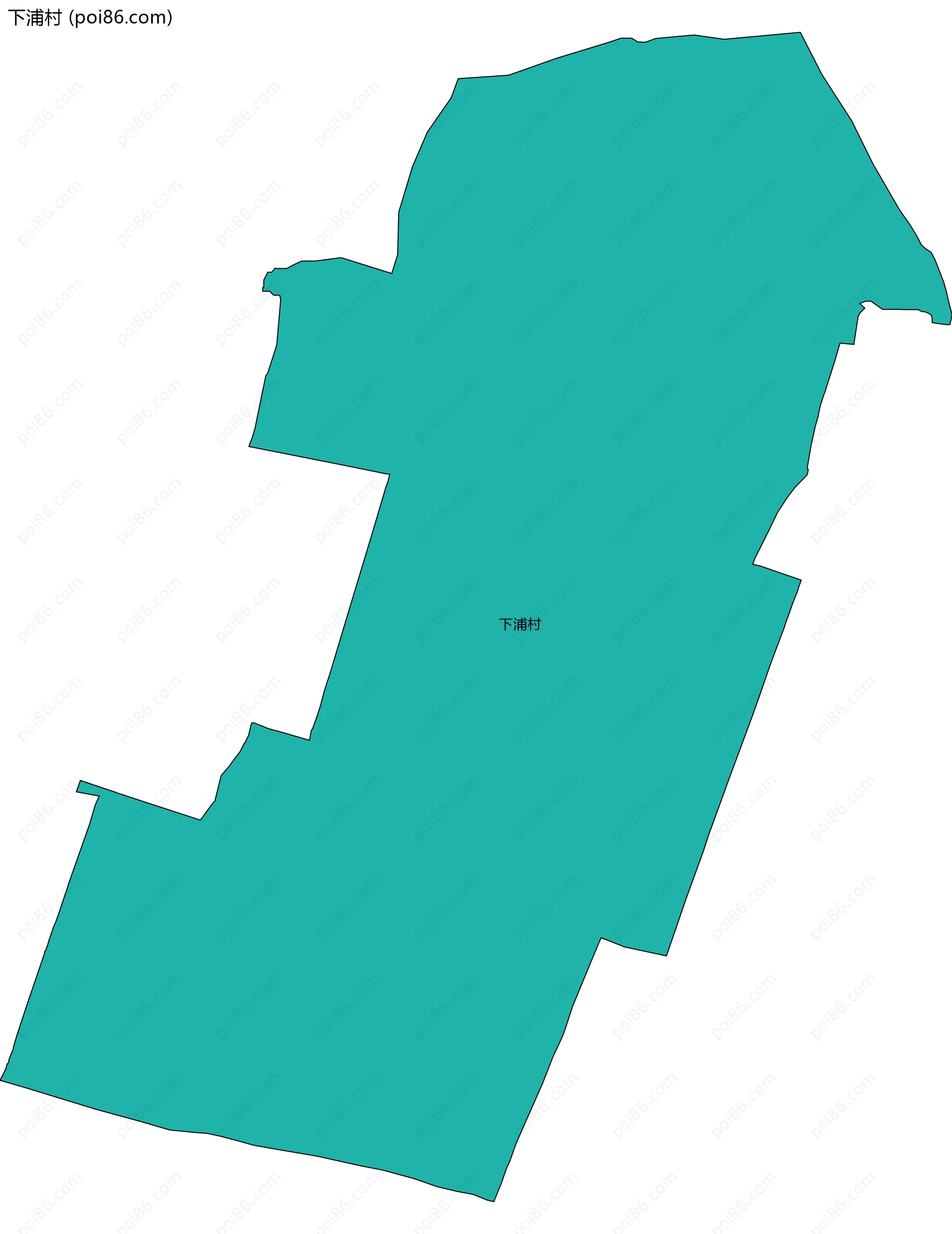 下浦村边界地图