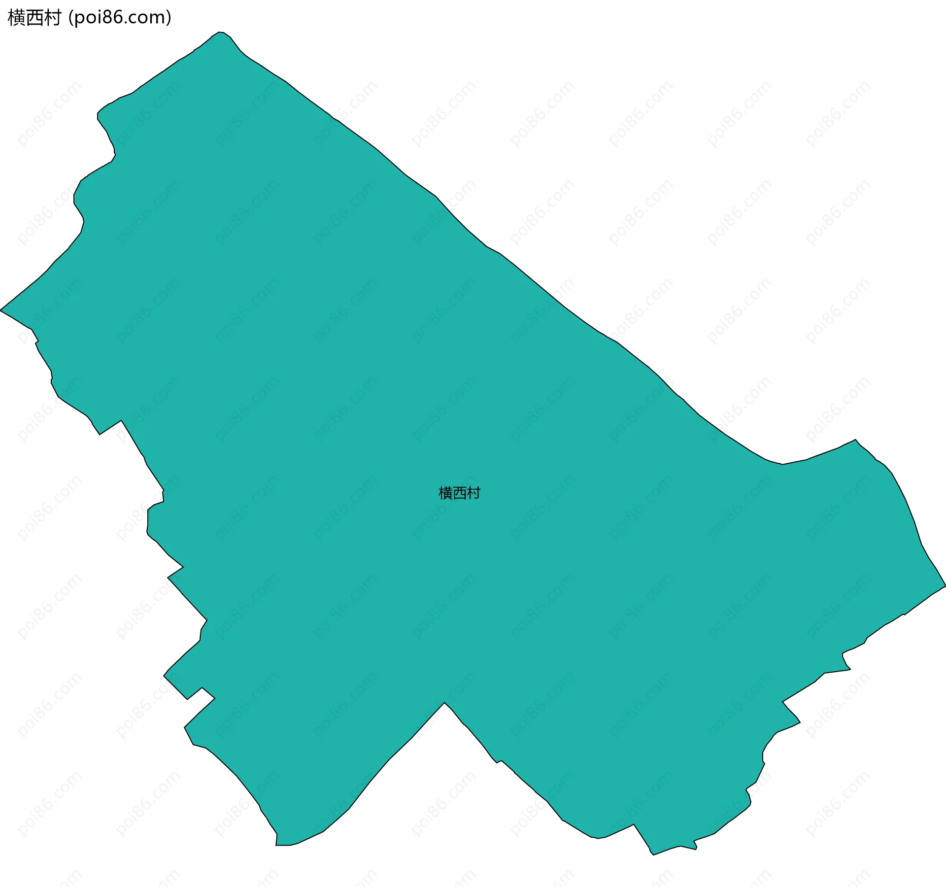 横西村边界地图