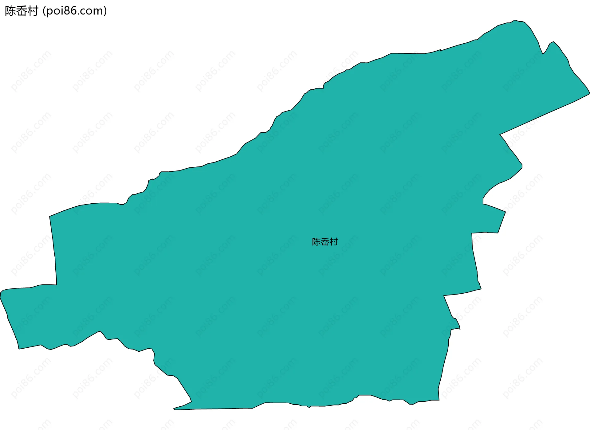 陈岙村边界地图