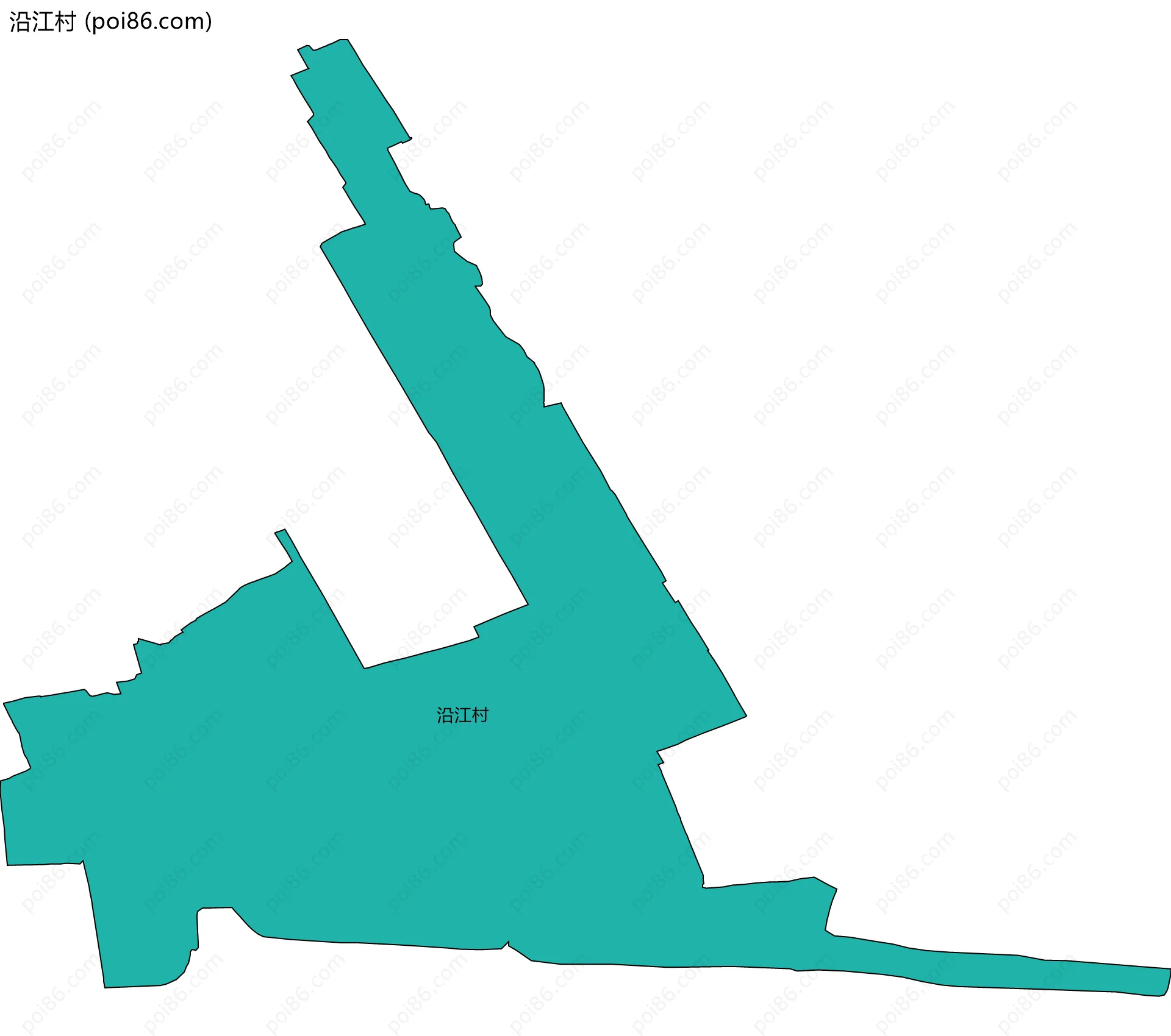 沿江村边界地图