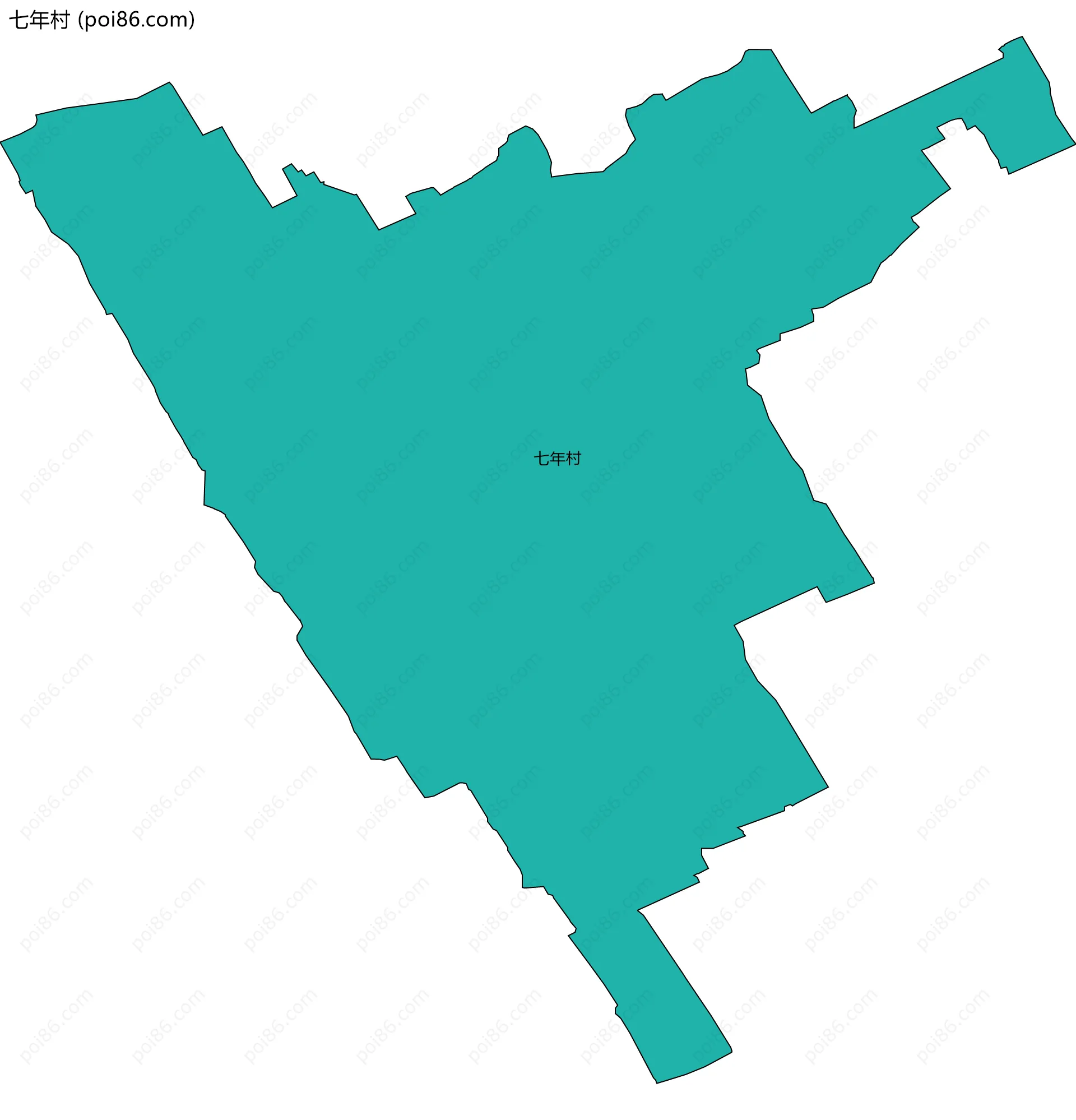 七年村边界地图