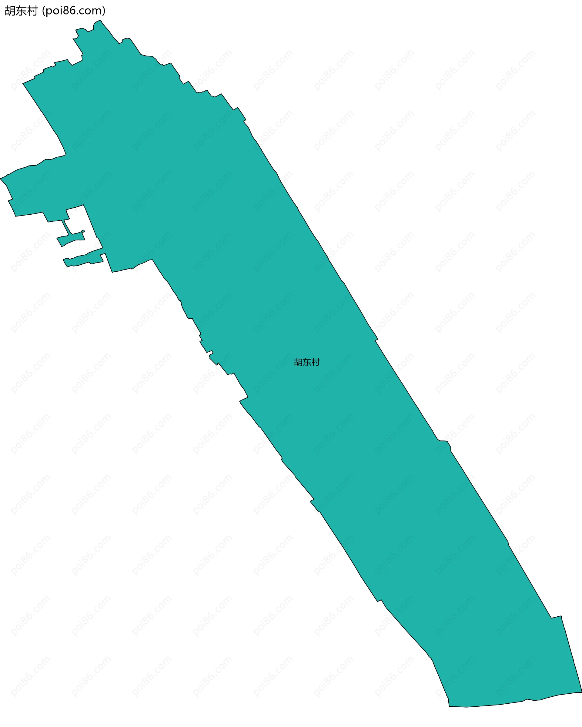 胡东村边界地图