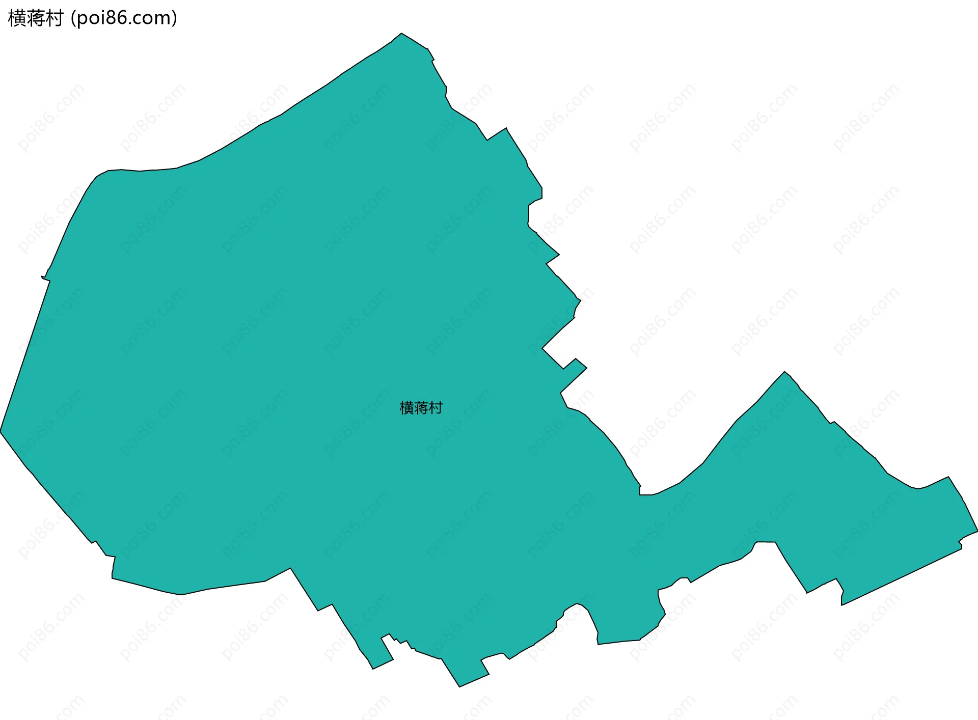 横蒋村边界地图