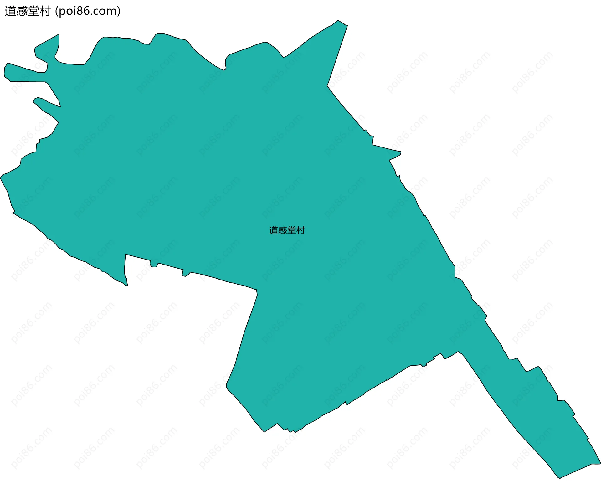 道感堂村边界地图