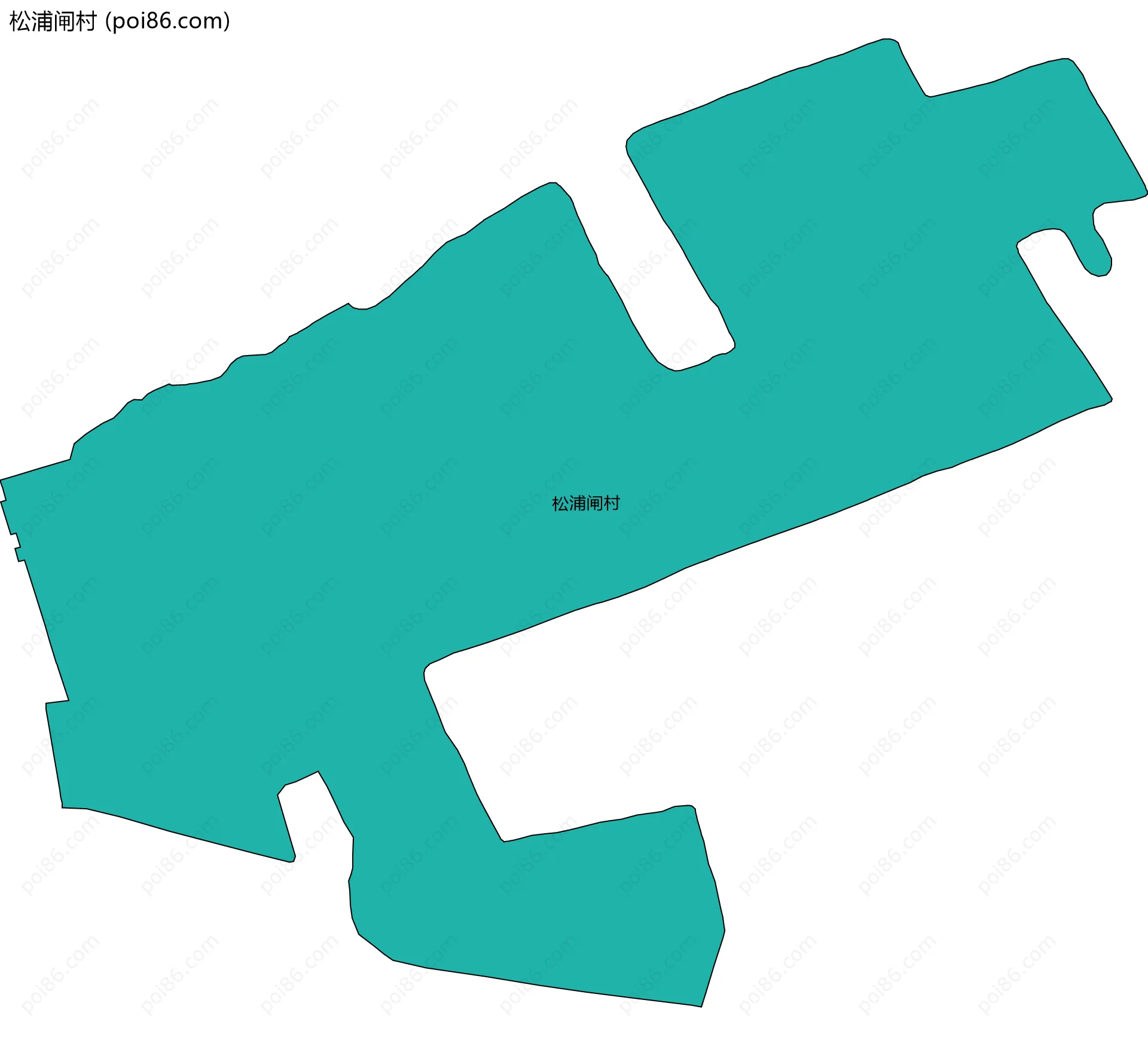 松浦闸村边界地图