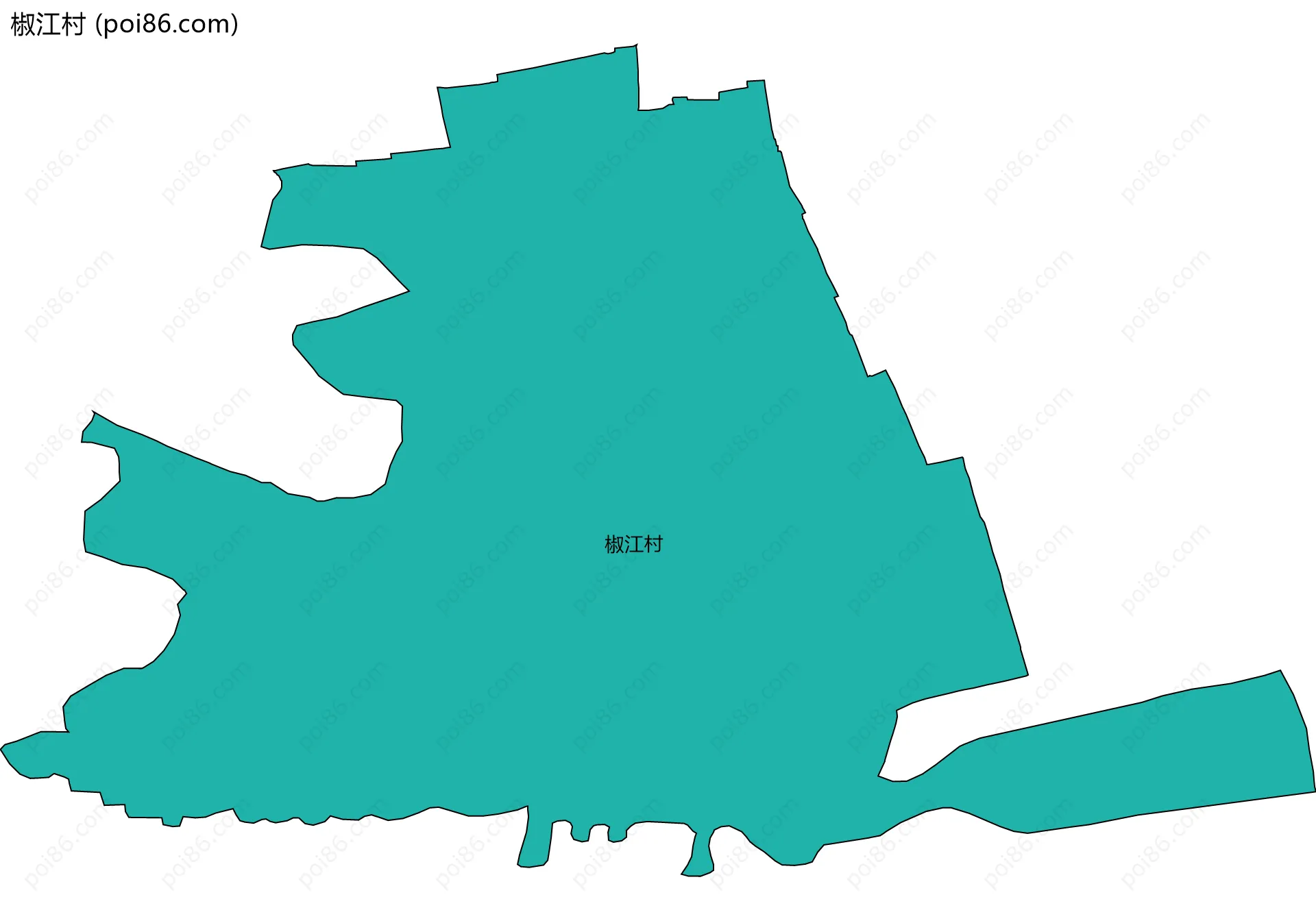 椒江村边界地图