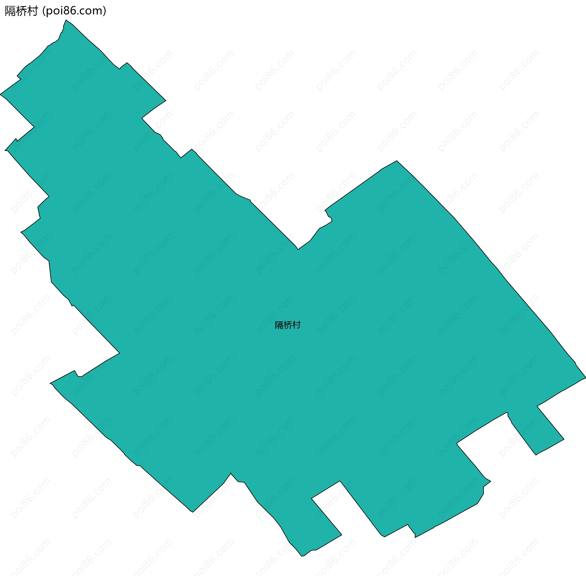 隔桥村边界地图