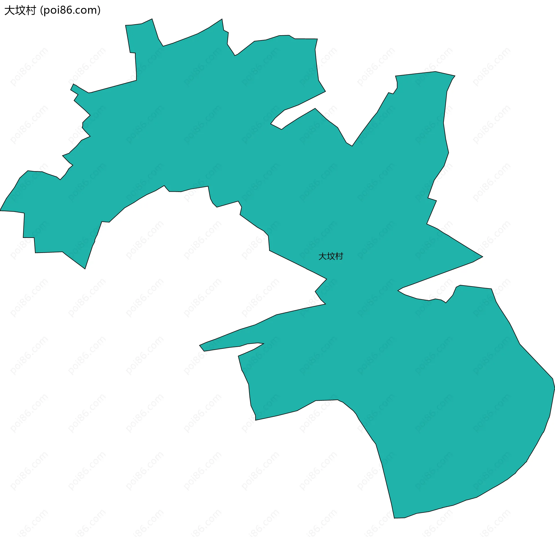 大坟村边界地图