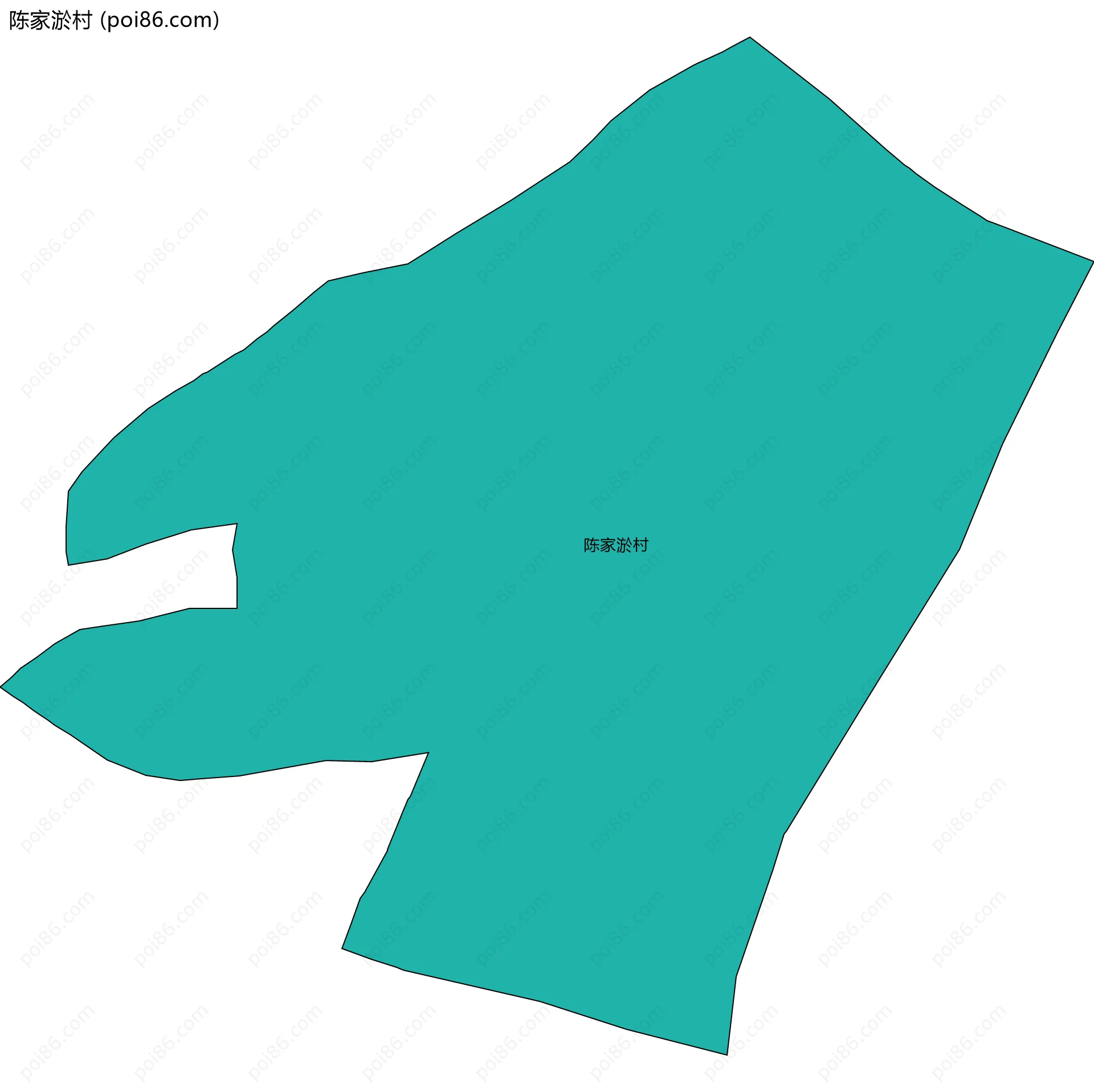 陈家淤村边界地图