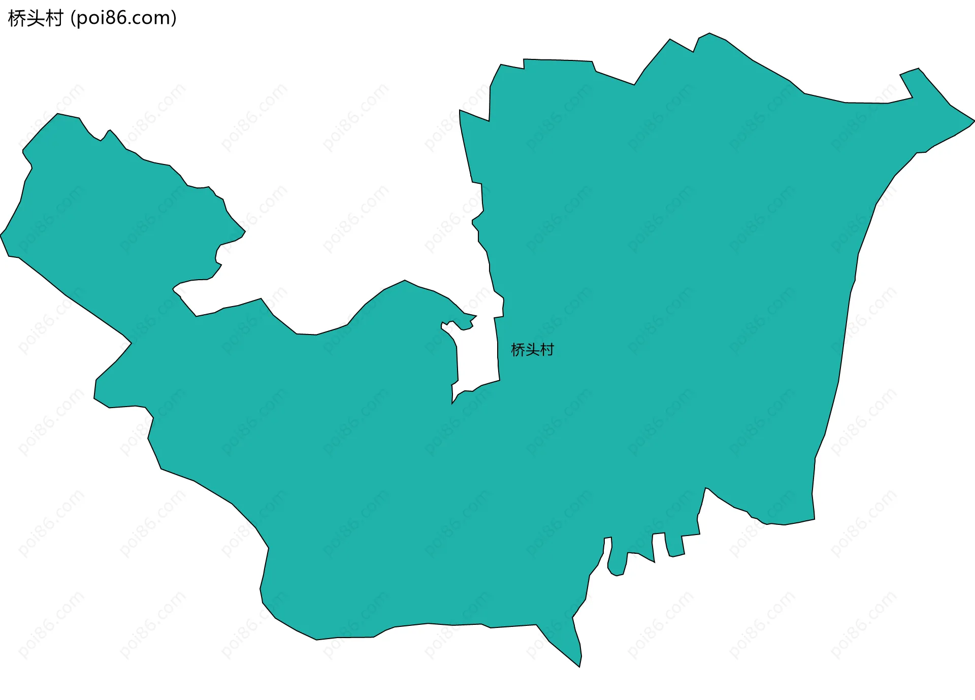桥头村边界地图