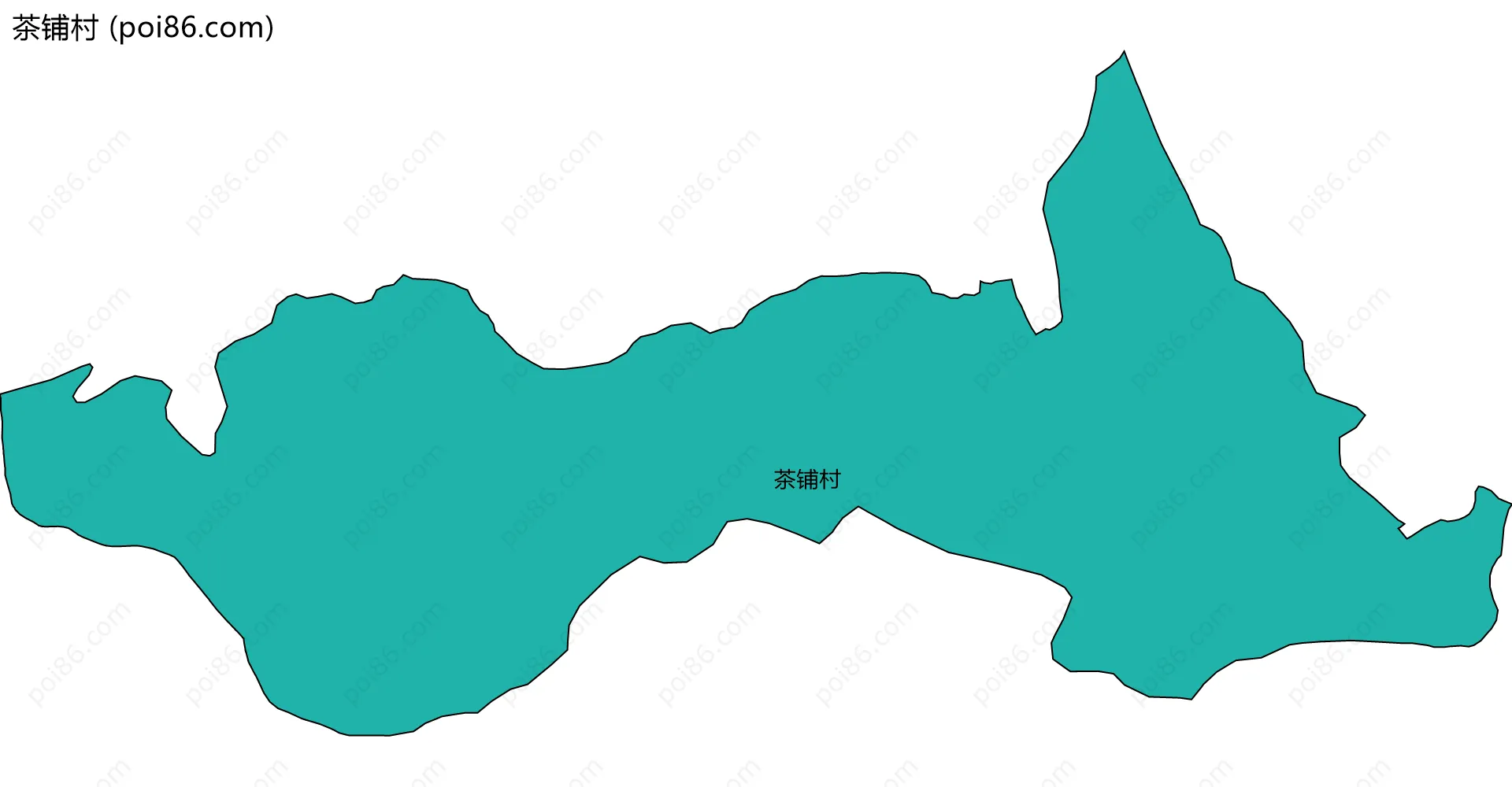 茶铺村边界地图