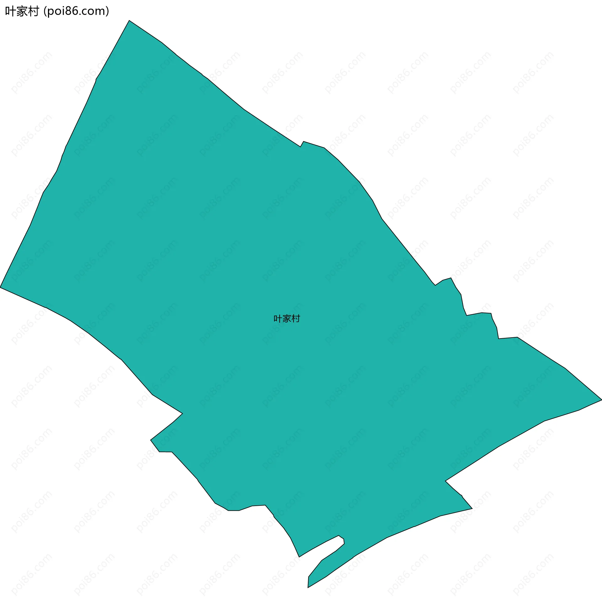 叶家村边界地图